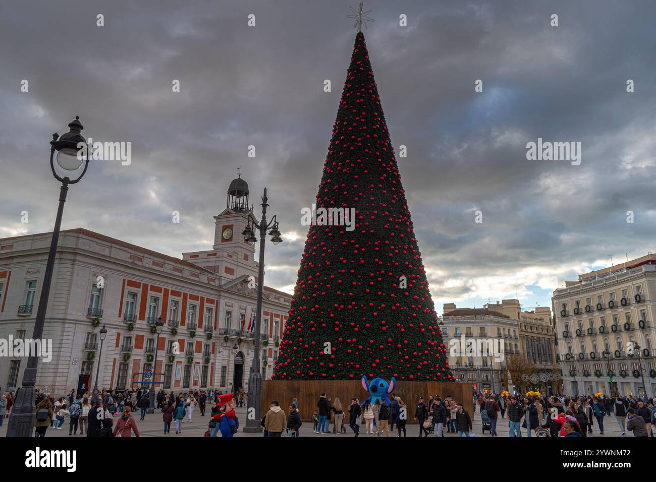 Weihnachtsbaum von Puerta del Sol, Madrid Stockfoto