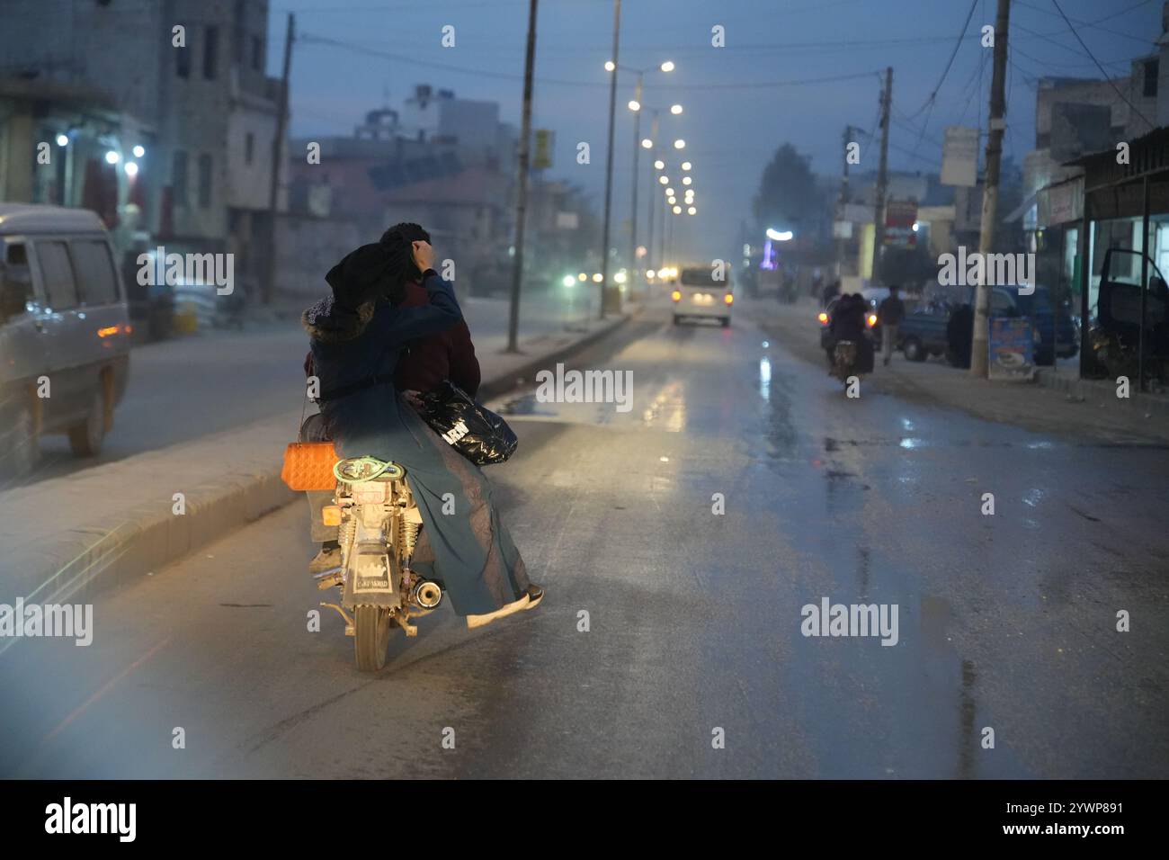 Die Straßen der Stadt Aleppo in Nordsyrien nach dem Fall der syrischen Diktatur Baschar Assad am 11. Dezember 2024. (CTK Foto/Pavel Nemecek) Stockfoto