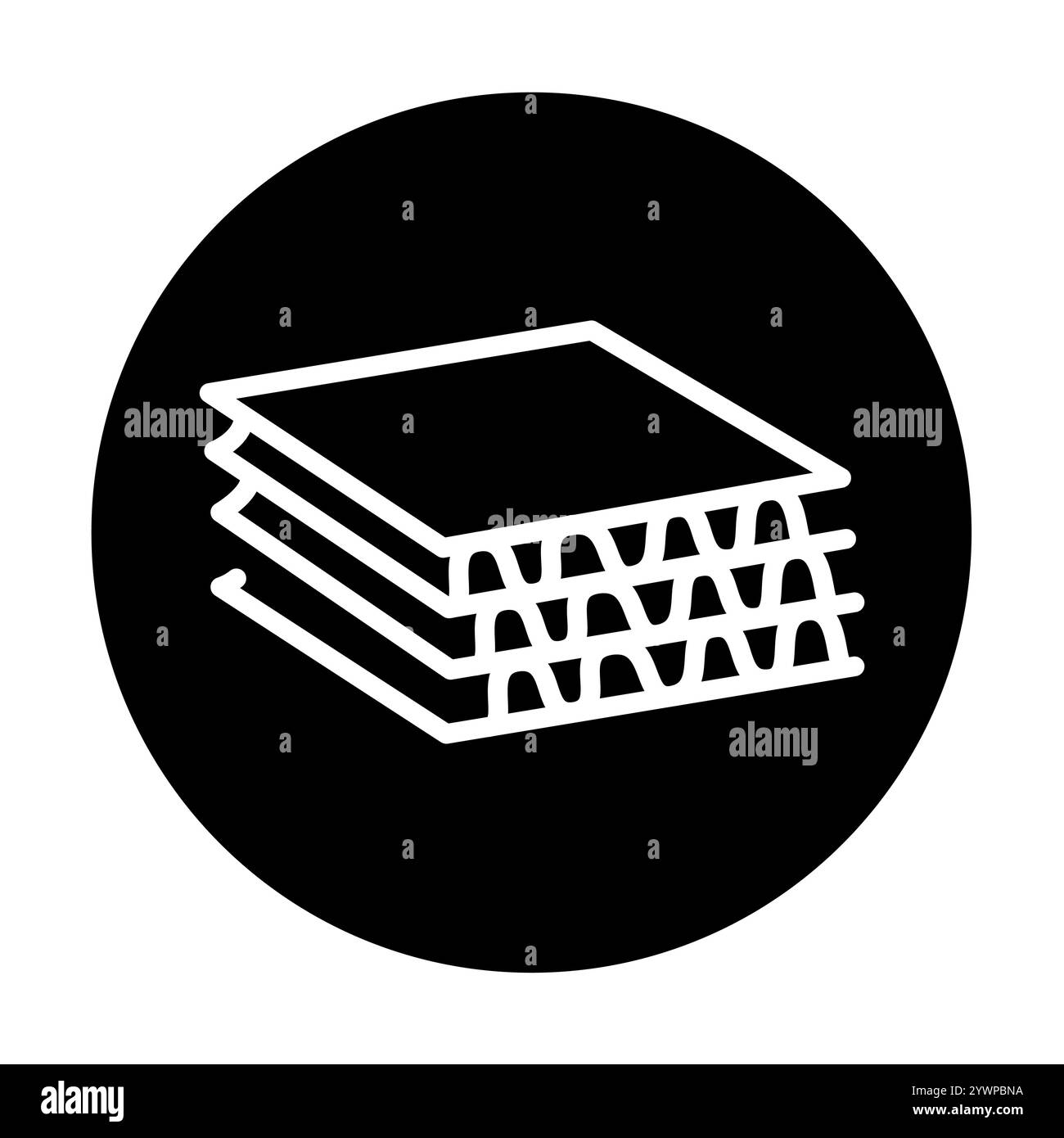 Stapel von Wellpappe Linie schwarz Symbol. Signieren Sie für Webseite, mobile App, Schaltfläche, Logo. Schaltfläche Vektorisoliert. Bearbeitbare Kontur. Stock Vektor