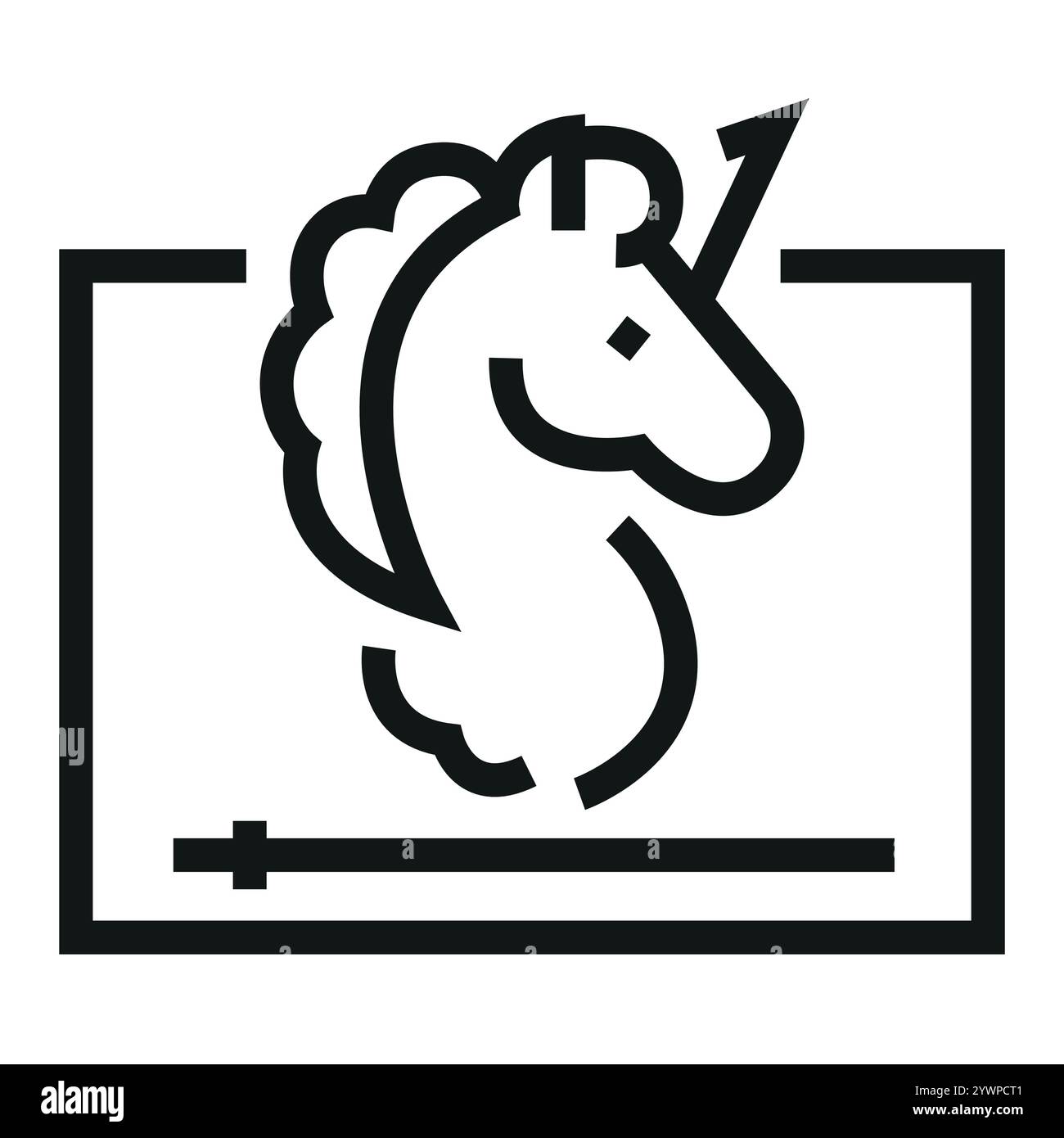 Fantasy-Genre-Linie, schwarzes Symbol. Schaltfläche Vektorisoliert. Bearbeitbare Kontur. Stock Vektor