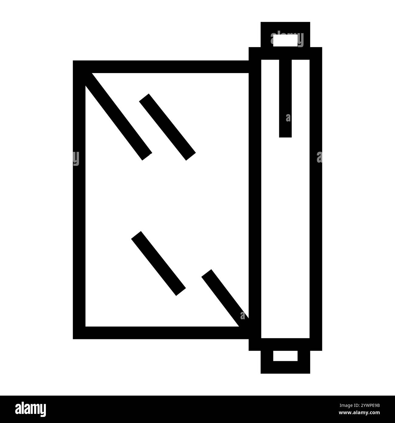 Schwarzes Symbol für Kunststoffwicklung. Schaltfläche Vektorisoliert. Bearbeitbare Kontur. Stock Vektor