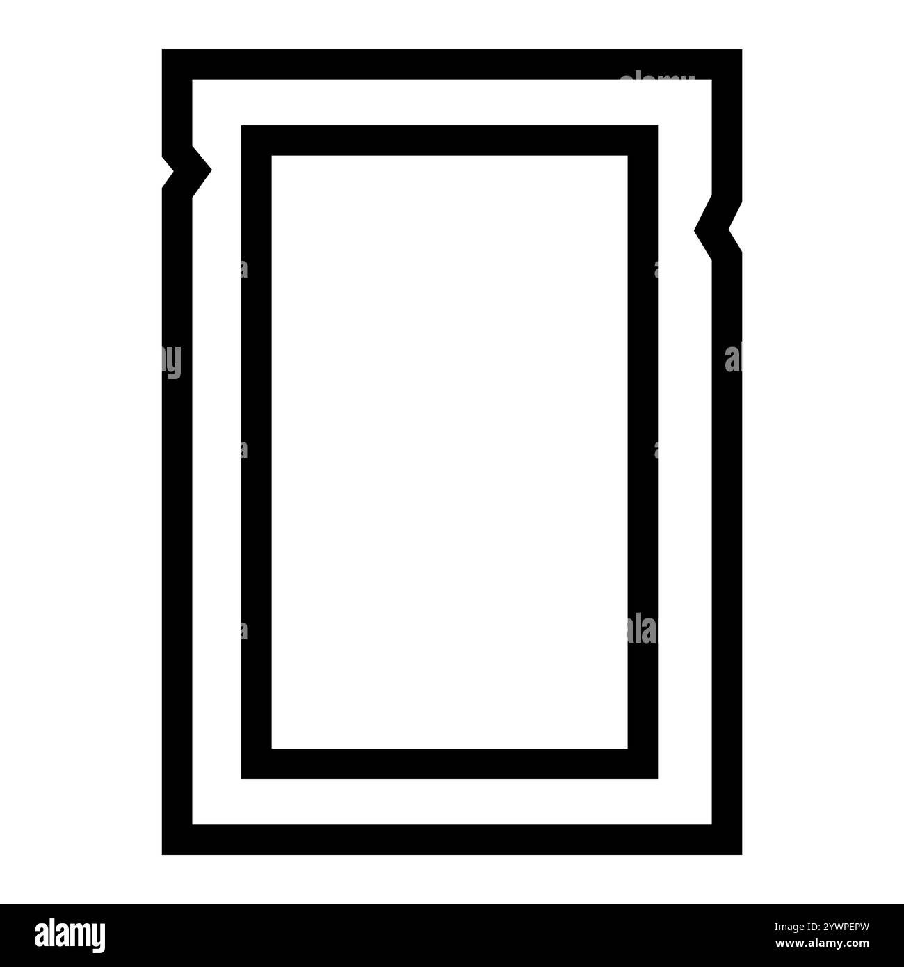 Schwarzes Symbol „Clear Sachet for Food Line“ (Beutel für Lebensmittel löschen). Schaltfläche Vektorisoliert. Bearbeitbare Kontur. Stock Vektor