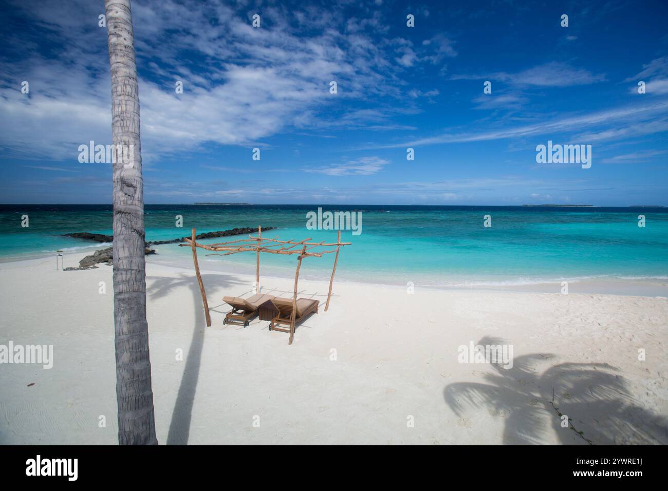 Wunderschöne Szenen am Strand auf den Malediven Stockfoto Wunderschöne Szenen am Strand auf den Malediven Stockfoto