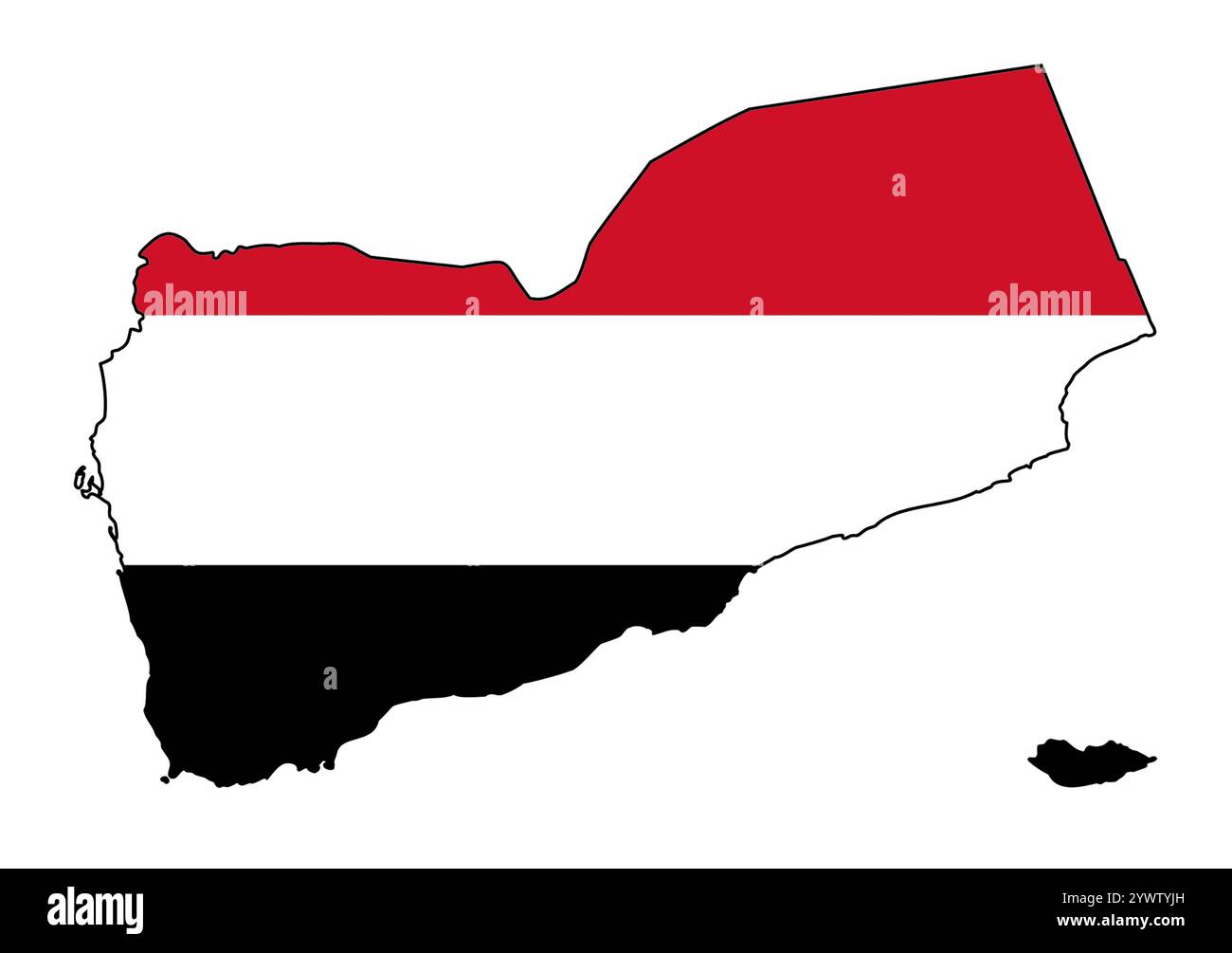 Mapa de la bandera de yemen Ausgeschnittene Stockfotos und -bilder - Alamy