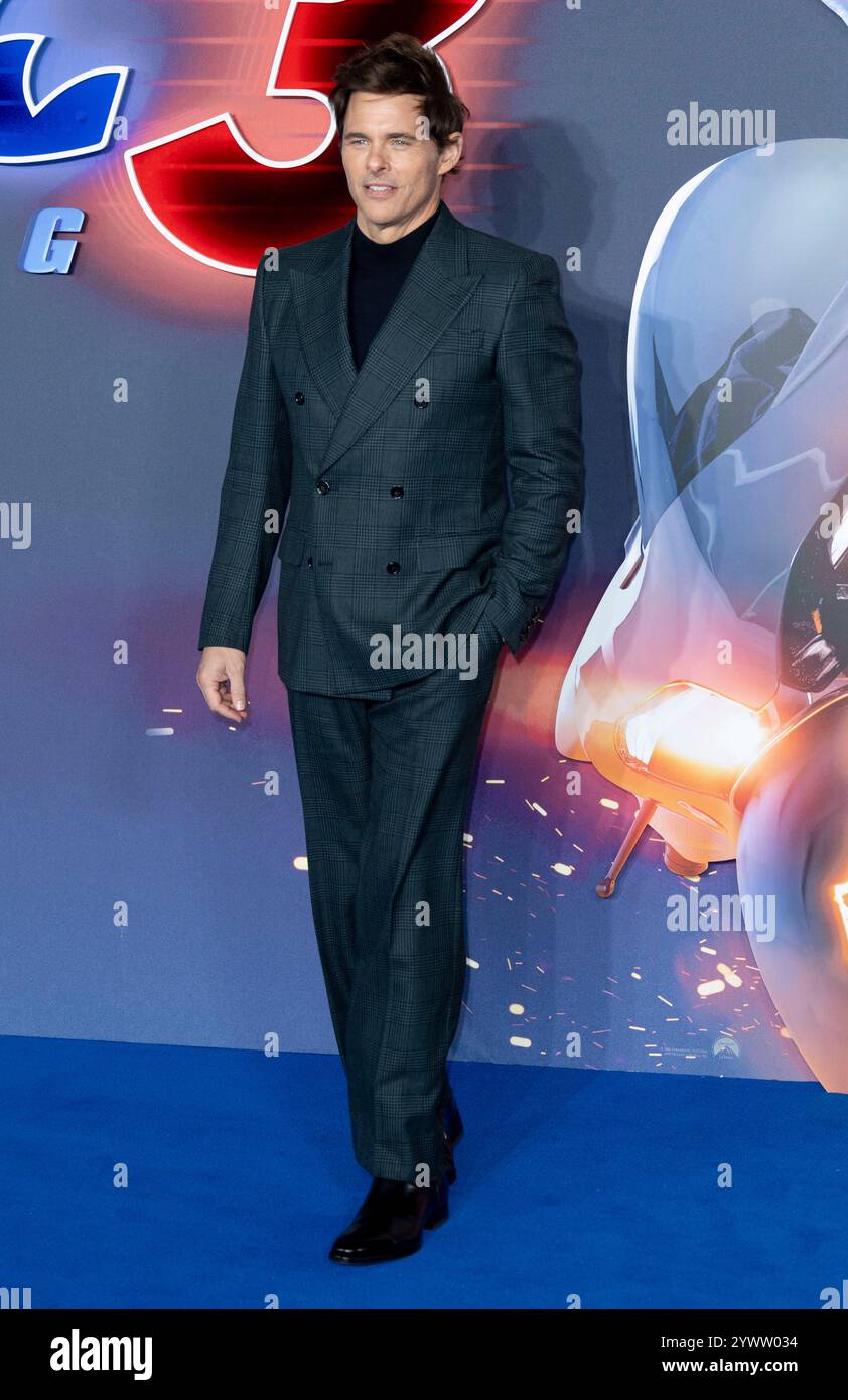 10. Dezember 2024, London, England, UK - James Marsden bei Sonic the Hedgehog 3 UK Premiere, Cineworld, Leicester Square Stockfoto