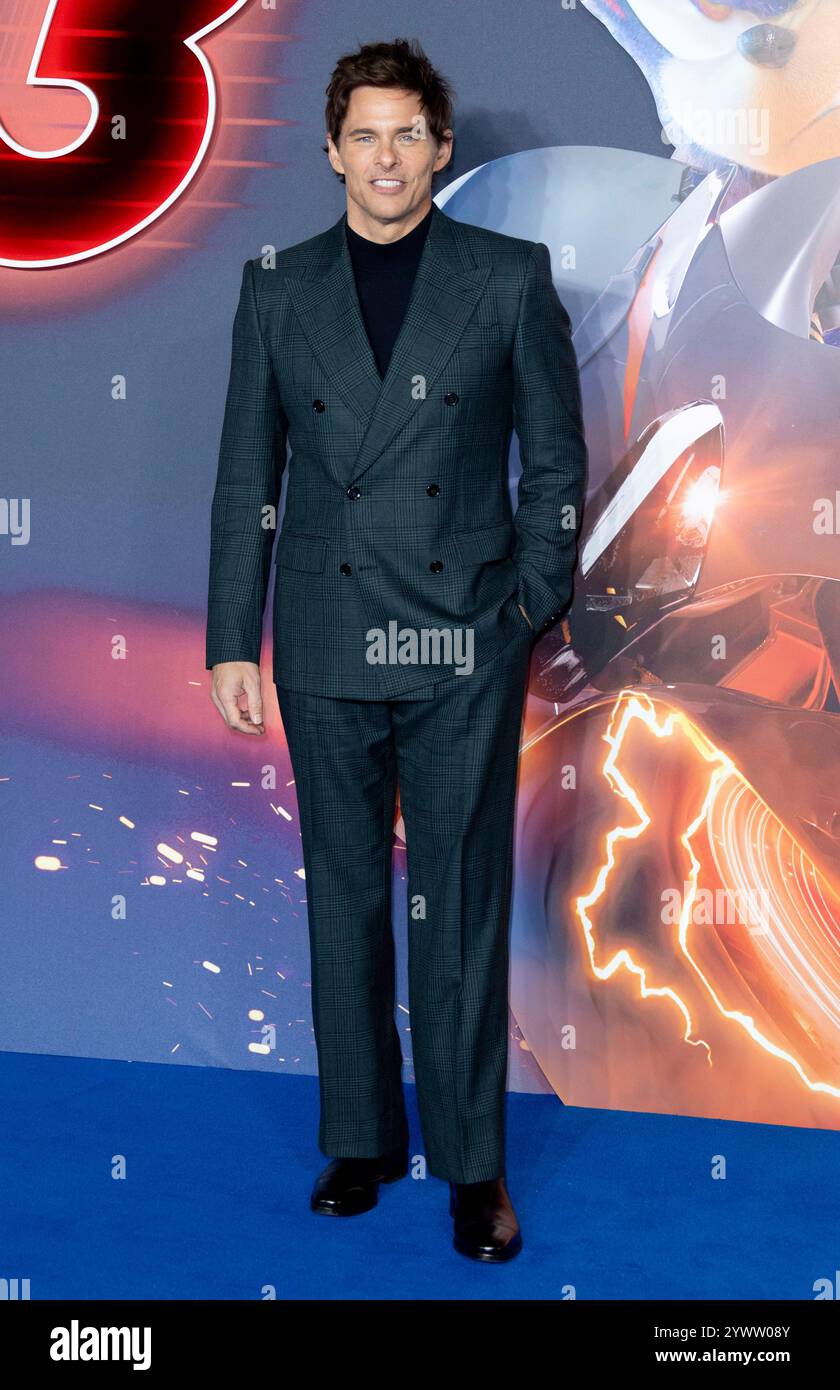 10. Dezember 2024, London, England, UK - James Marsden bei Sonic the Hedgehog 3 UK Premiere, Cineworld, Leicester Square Stockfoto