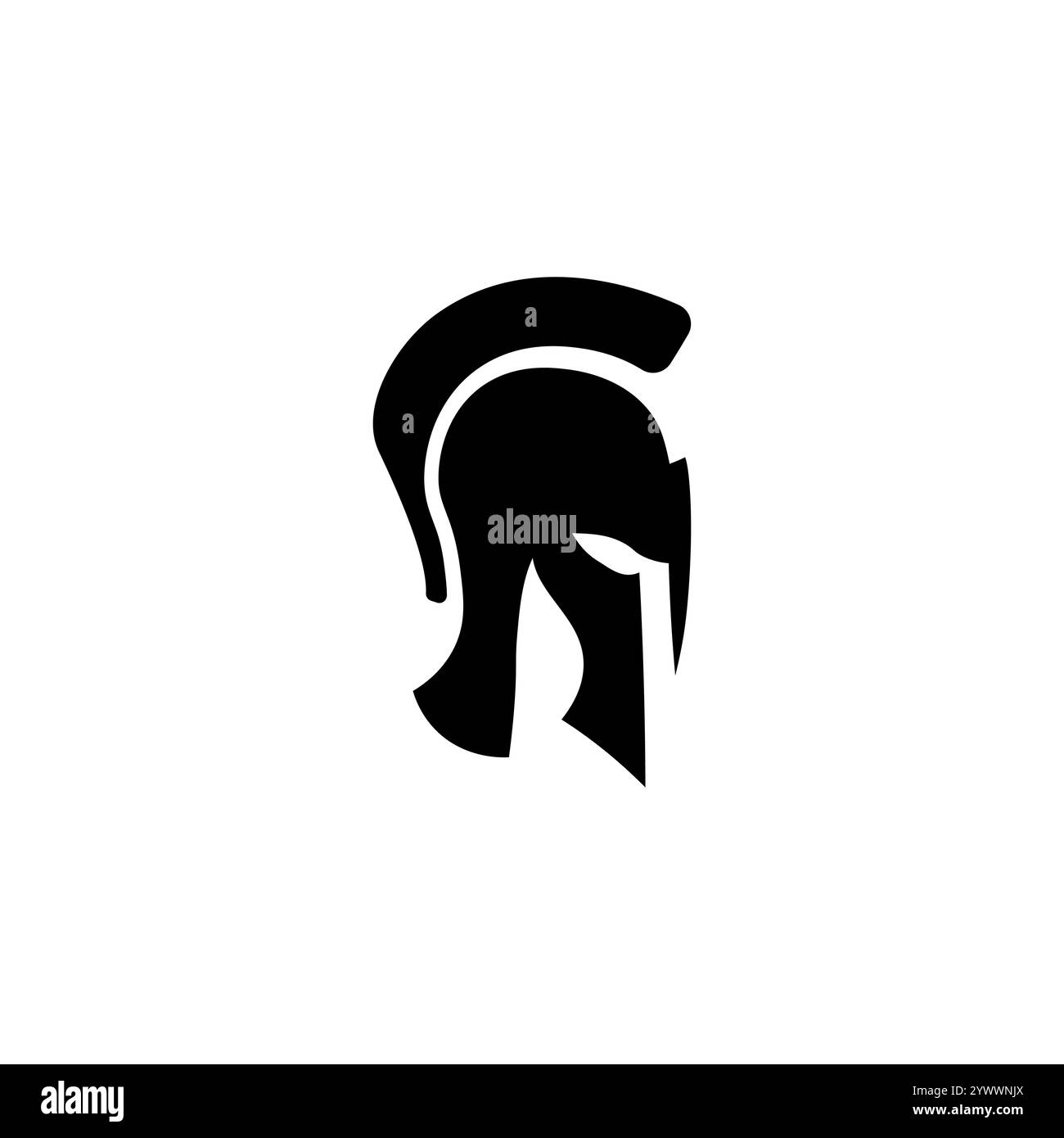 Schwarze Gladiatorenhelm-Ikone für antike und mittelalterliche Kampfthemen. Stock Vektor