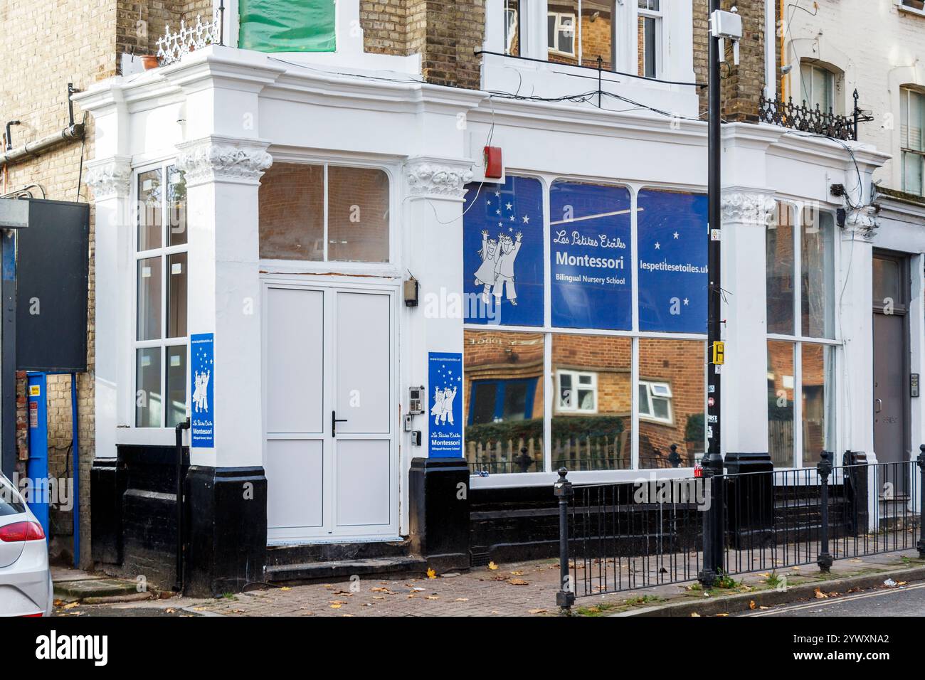 Les Petites Etoiles, eine zweisprachige Montessori-Kinderschule in Crouch Hill, North Islington, London, Großbritannien Stockfoto