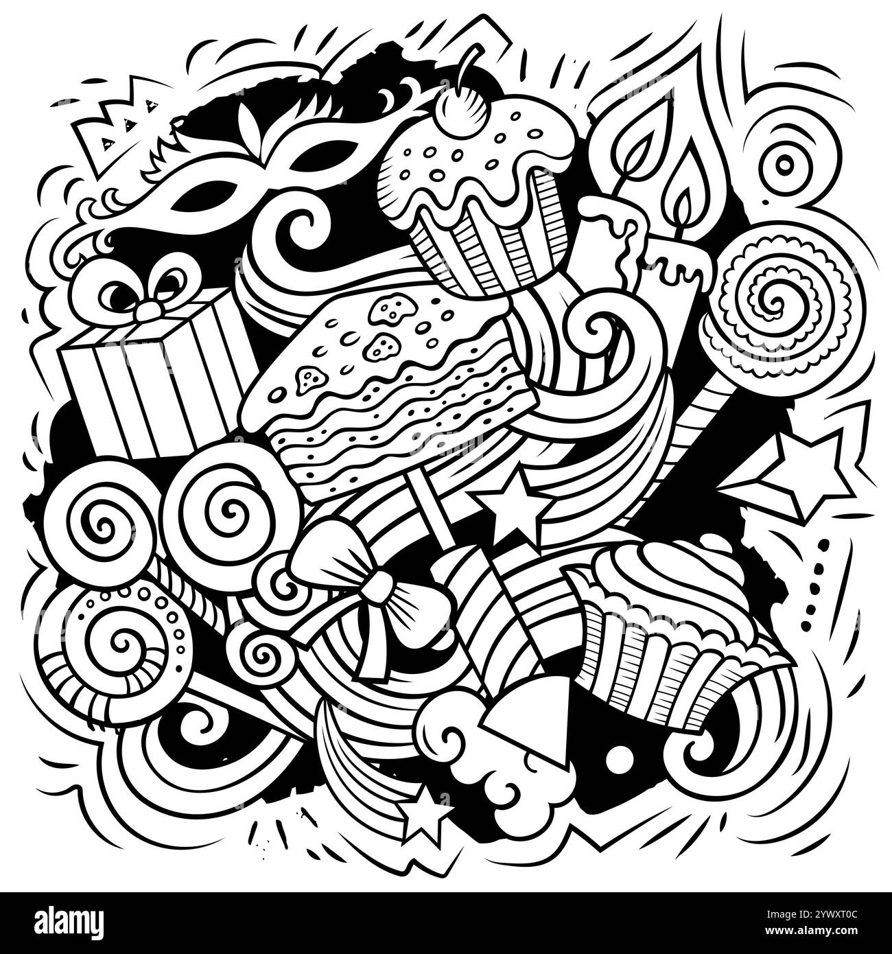 Happy Birthday Vektorgrafiken Illustration. Stock Vektor