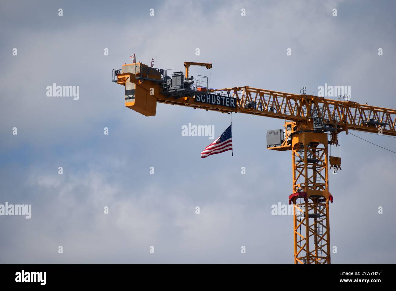 Washington DC, USA - 2. September 2024 - Turmkräne von der National Mall aus gesehen. Stockfoto