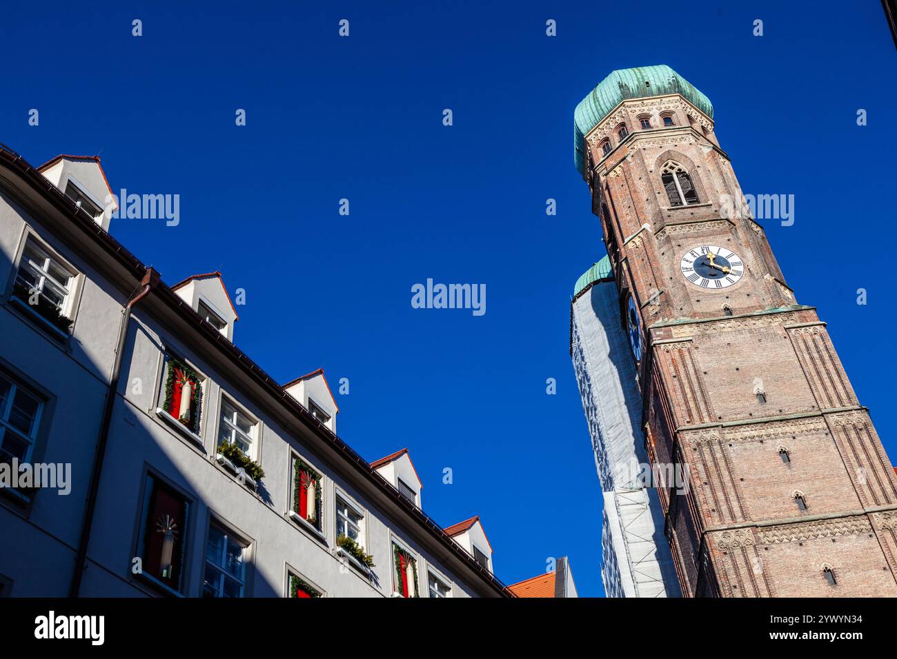 Glockenturm der Frauenkirche in München, Glockenturm der Muttergottes, Deutschland Stockfoto