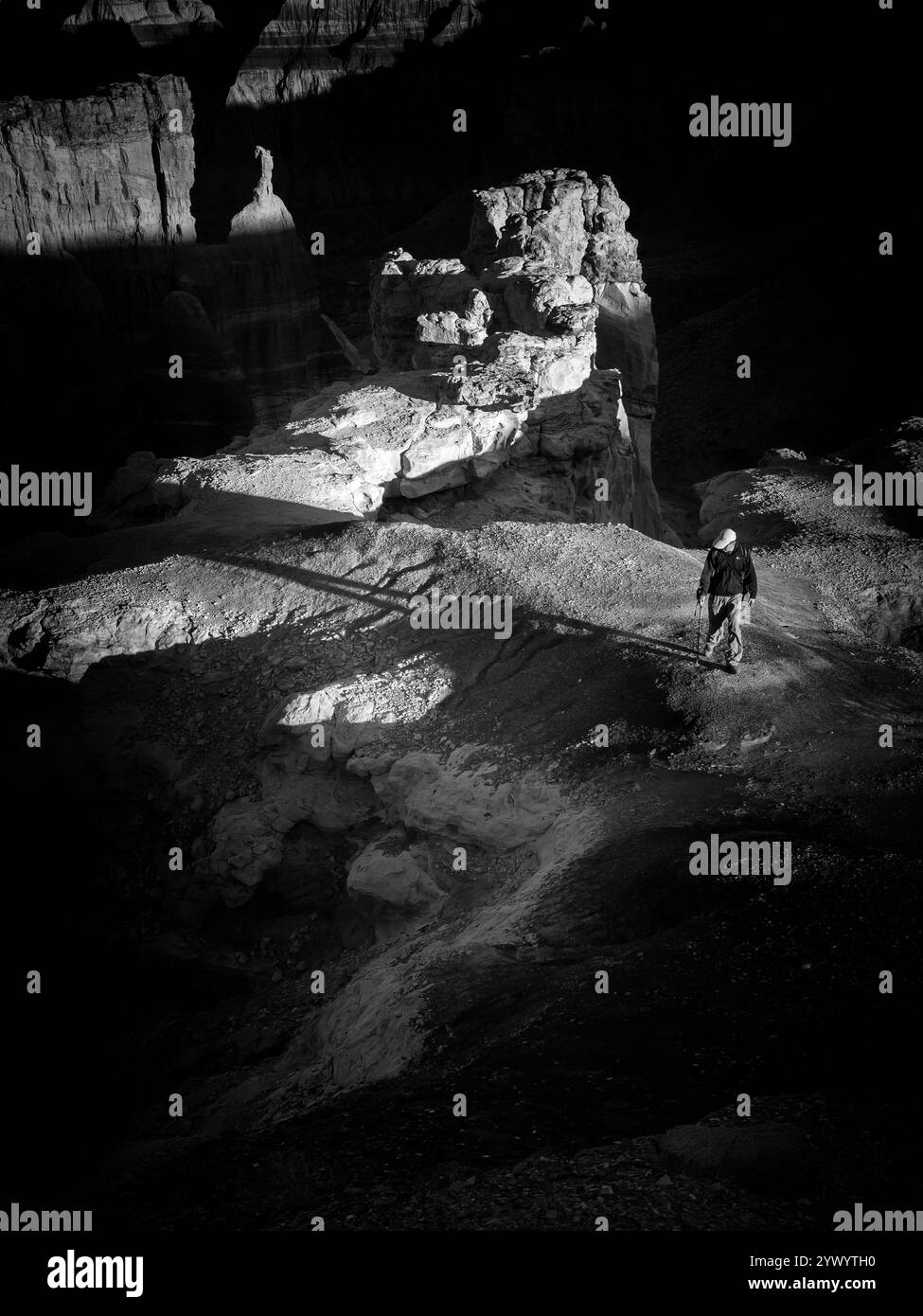 Der Coal Mine Canyon ist gesäumt von rötlichen Sandsteinen und Siltsteinen aus mesozoischer Zeit. Der Canyon liegt in einer abgelegenen Lage in Arizona. Stockfoto