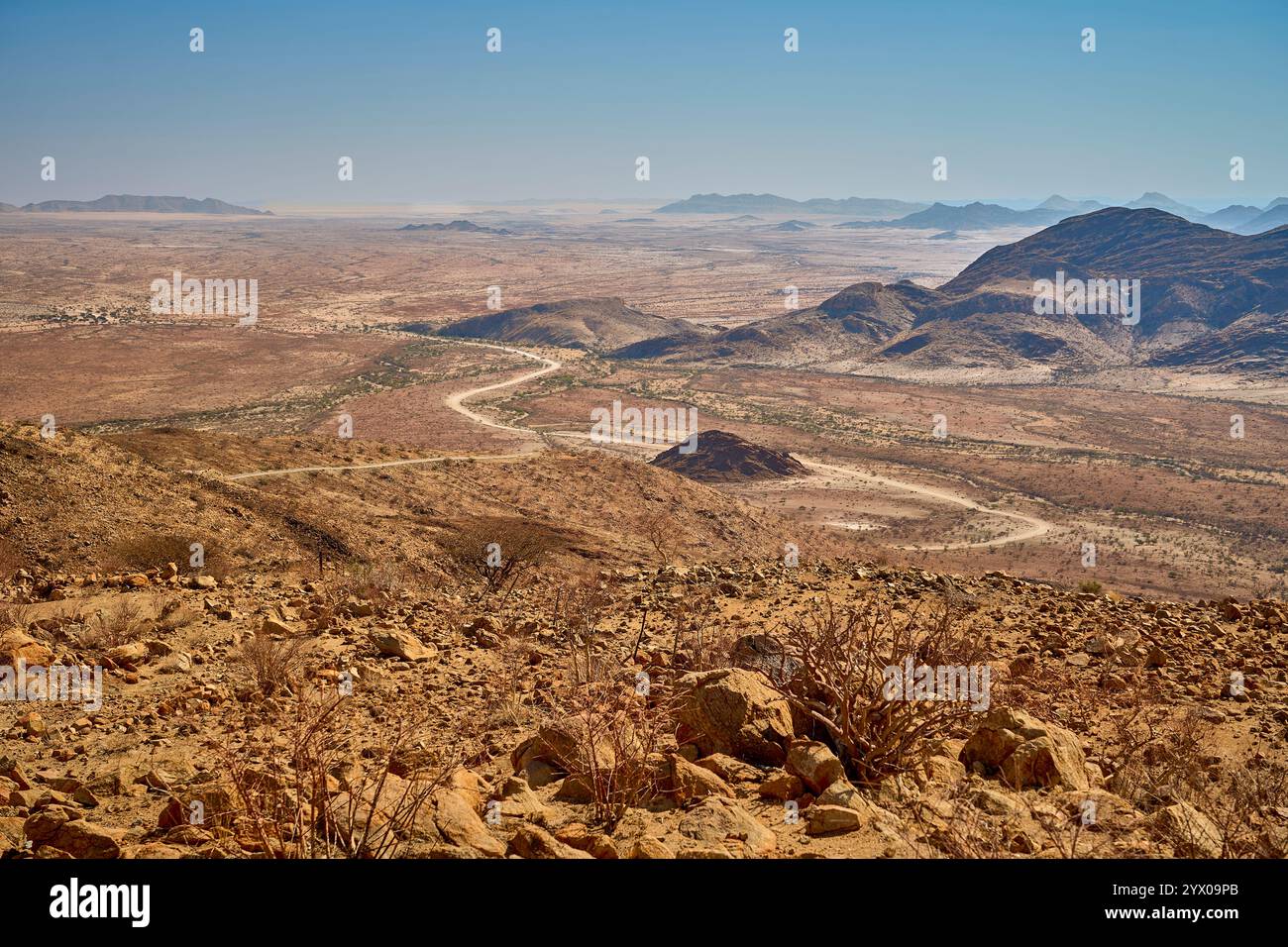 Blick vom Spreetshoogte Pass, Namibia, Afrika. Stockfoto