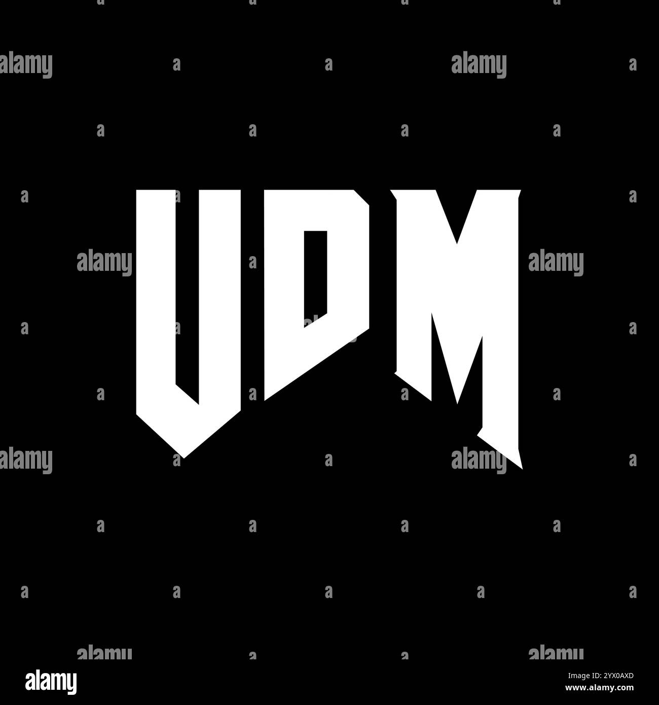 UDM Letter Logo Design für Technologieunternehmen. Farbkombination mit UDM-Logo in Schwarz und weiß. UDM-Logo, UDM-Vektor, UDM-Design, UDM-Symbol, UDM-Alph Stock Vektor