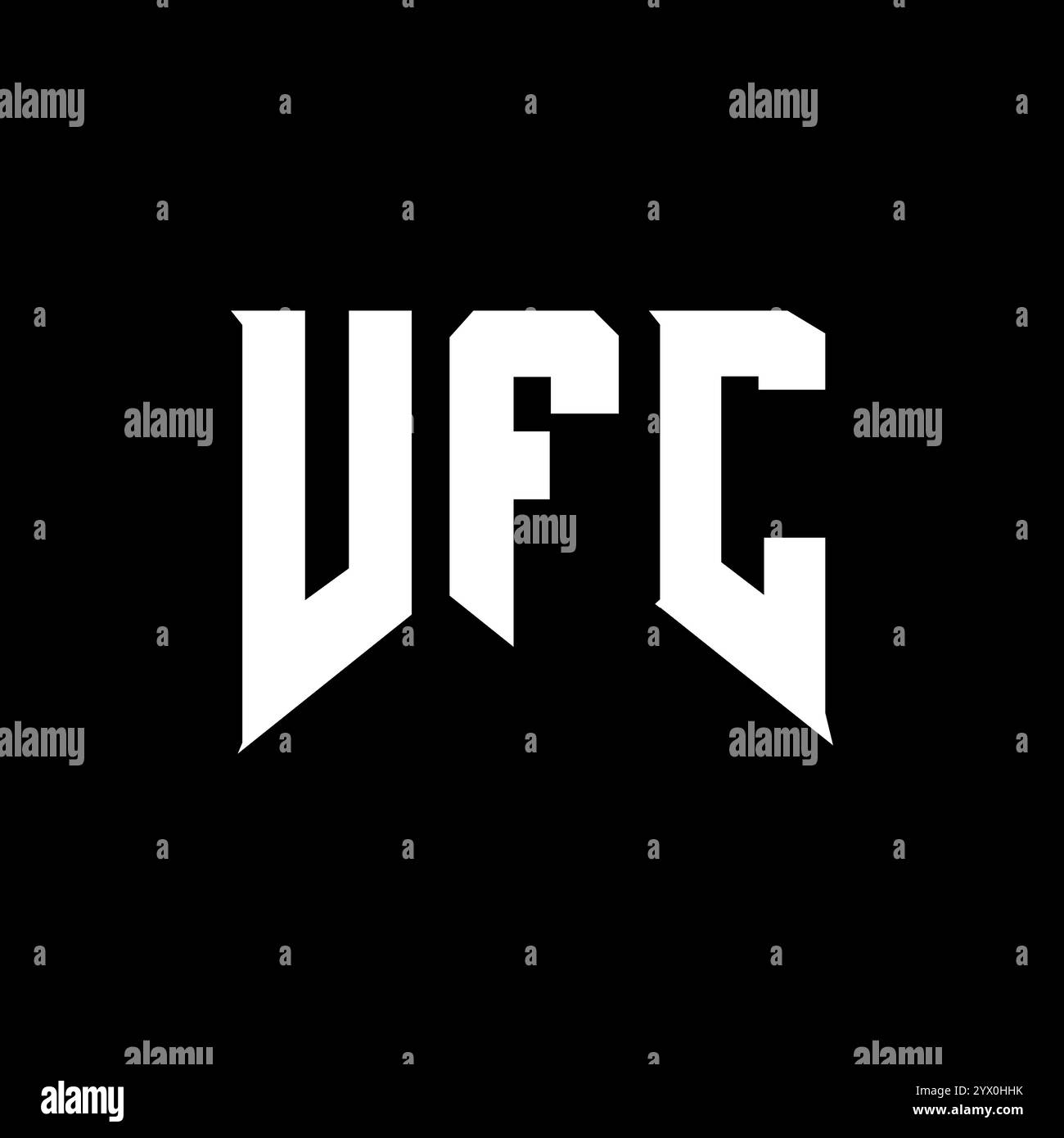 VFC-Letter-Logo für Technologieunternehmen. VFC-Logo-Design in Schwarz-weiß-Farbkombination. VFC-Logo, VFC-Vektor, VFC-Design, VFC-Symbol, VFC-Alph Stock Vektor