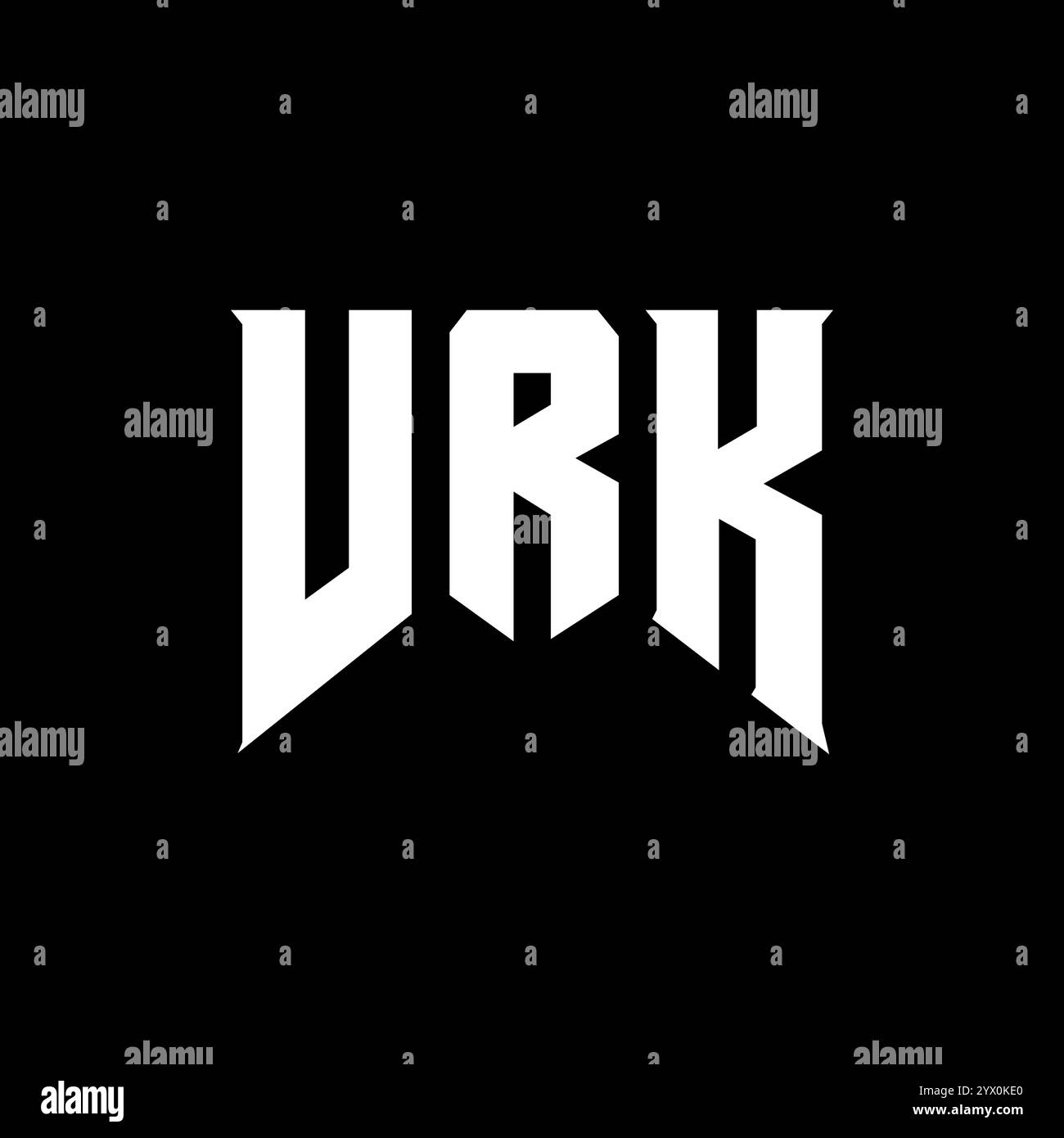 VRK-Letter-Logo für Technologieunternehmen. VRK-Logo-Design in Schwarz-weiß-Farbkombination. VRK-Logo, VRK-Vektor, VRK-Design, VRK-Symbol, VRK-Alph Stock Vektor