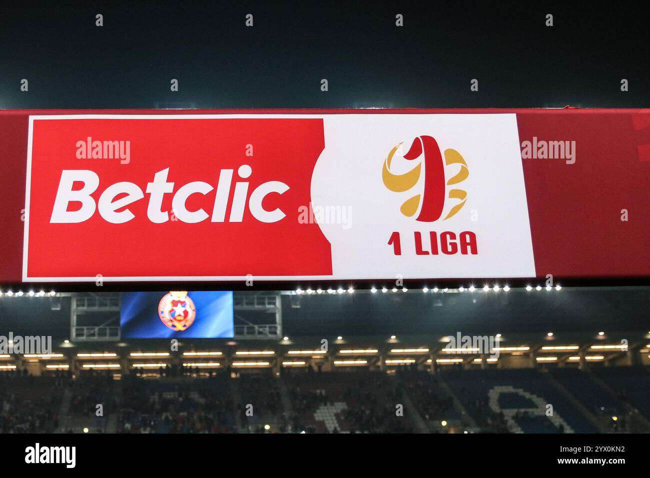 Krakau, Polen. Dezember 2024. Fußball 2024 2025 Betclic 1 Liga Wisla Krakow gegen Miedz Legnica op: BETCLIC 1 LIGA LOGO Credit: Konrad Swierad/Alamy Live News Stockfoto