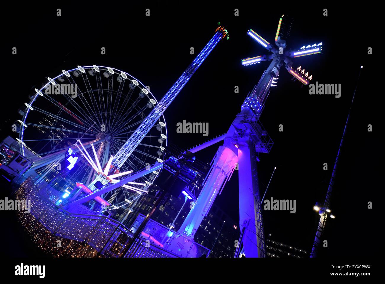 Birmingham Centenary Square, Weihnachten 2024 Stockfoto