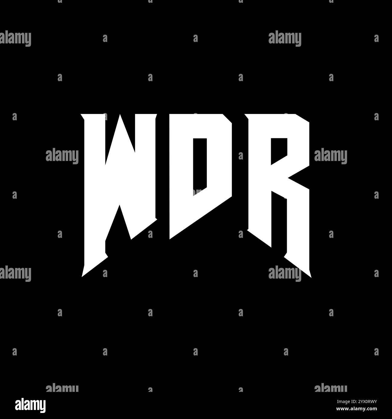 WDR Letter Logo Design für Technologieunternehmen. WDR-Logodesign in Schwarz-weiß-Farbkombination. WDR-Logo, WDR-Vektor, WDR-Design, WDR-Symbol, WDR-Alph Stock Vektor