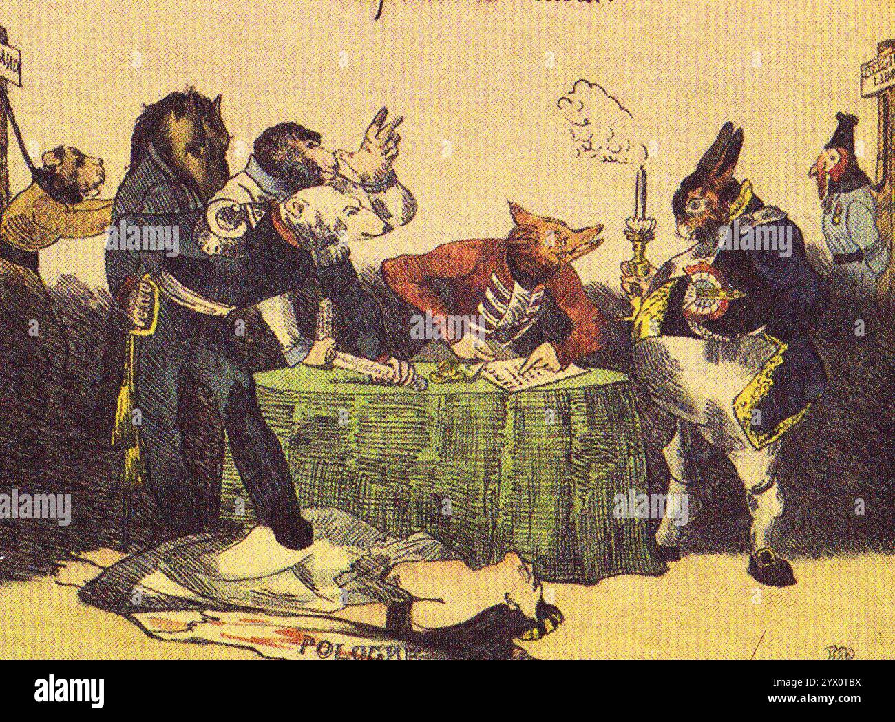 Conférence de Londres von Honoré Victorin Daumier (1832). Stockfoto