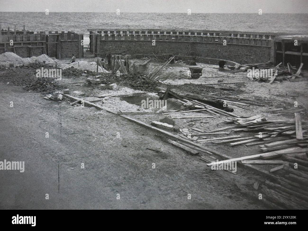 Construction des terrasses de Capbreton 2. Stockfoto