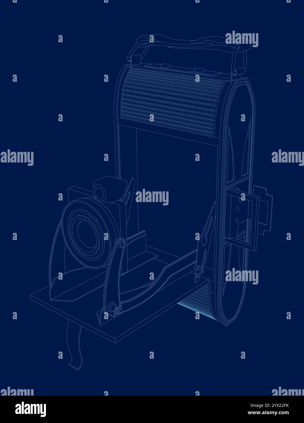 Vintage – Kontur der sofortigen Kamera. Vektorabbildung Stock Vektor