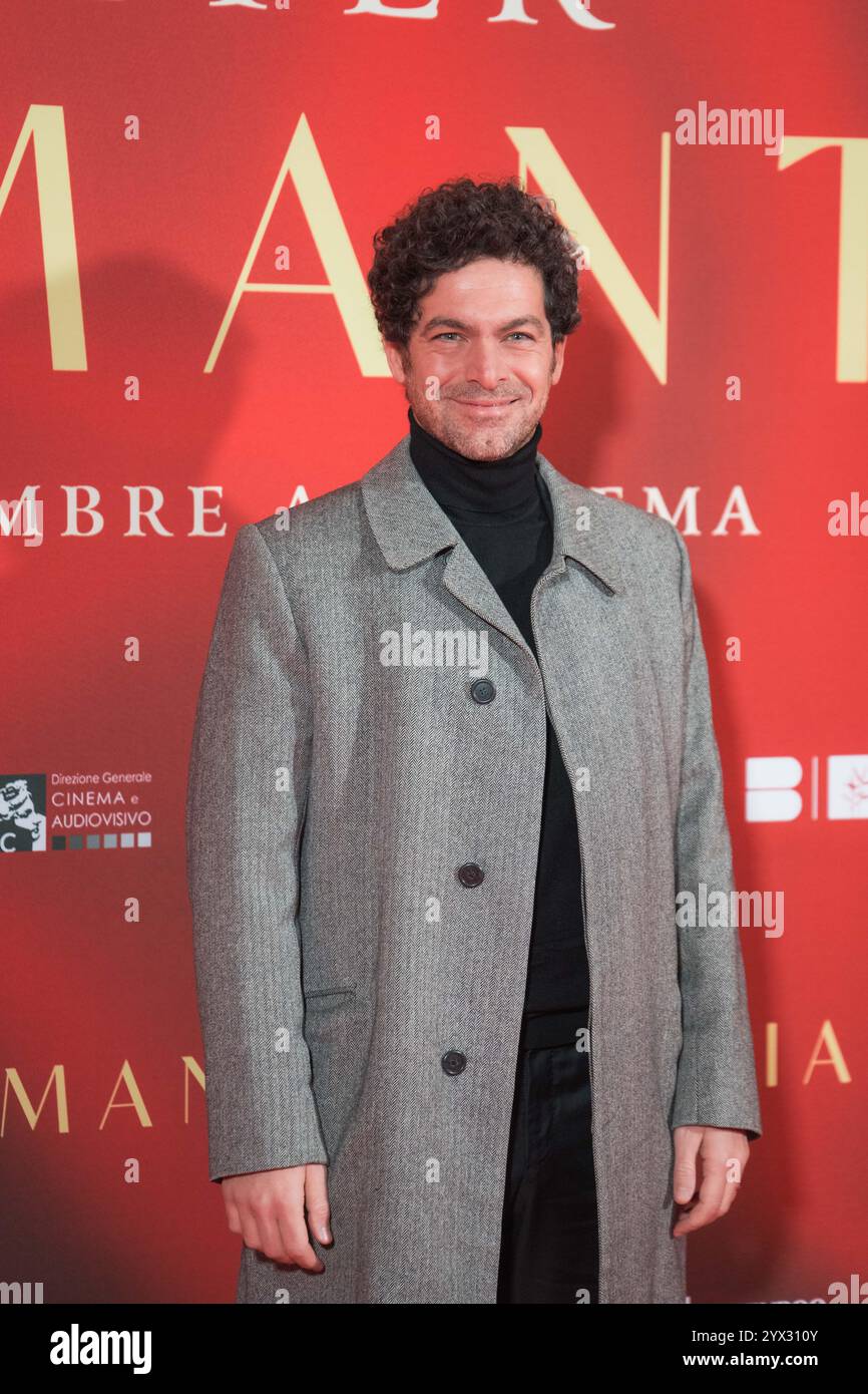 Rom, Italien. Dezember 2024. Valerio Morigi nimmt am 12. Dezember 2024 an der „Diamanti“-Premiere im Space Cinema Moderno in Rom Teil. (Foto: Luca Carlino/NurPhoto) Credit: NurPhoto SRL/Alamy Live News Stockfoto