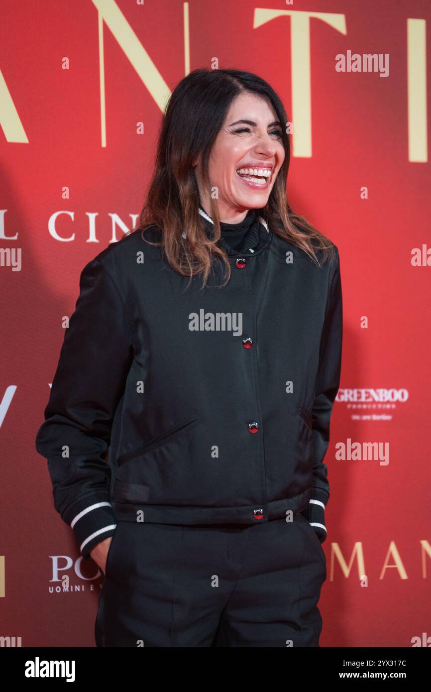 Rom, Italien. Dezember 2024. Giorgia nimmt am 12. Dezember 2024 an der „Diamanti“-Premiere im Space Cinema Moderno in Rom Teil. (Foto: Luca Carlino/NurPhoto)0 Credit: NurPhoto SRL/Alamy Live News Stockfoto