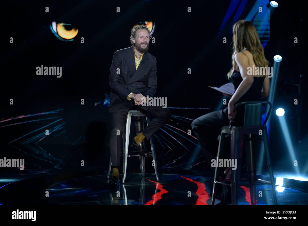 Rom, Italien. Dezember 2024. Jovanotti besucht die fünfte Folge der Rai2-fernsehsendung „Belve“ in den Studios Rai Fabrizio Frizzi. Quelle: SOPA Images Limited/Alamy Live News Stockfoto