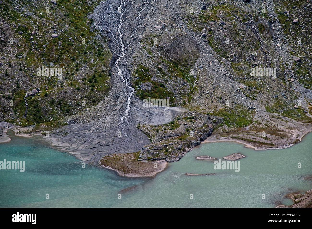 Gletschersee am Fuße des Kaiser-Franz-Josefs-Hohen Pasterze-Gletschers Stockfoto