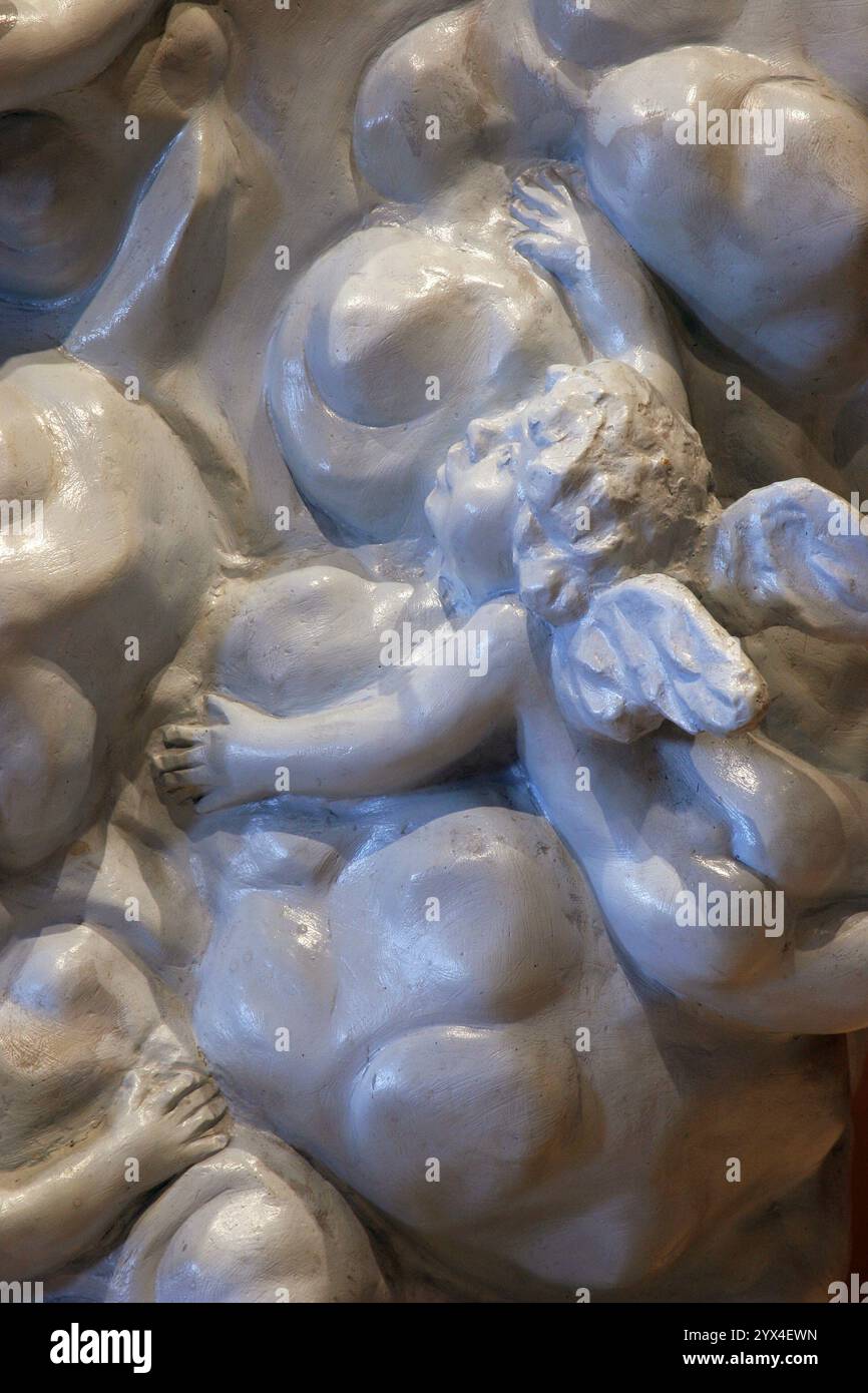 Angel, Kirche der Mariä Himmelfahrt in Brodsko Vinogorje, Kroatien Stockfoto