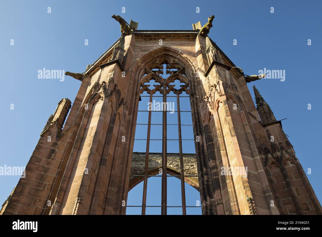 Ruine der gotischen Werner-Kapelle, Bacharach, Oberes Mittelrheintal, Rheinland-Pfalz, Deutschland, Europa Stockfoto