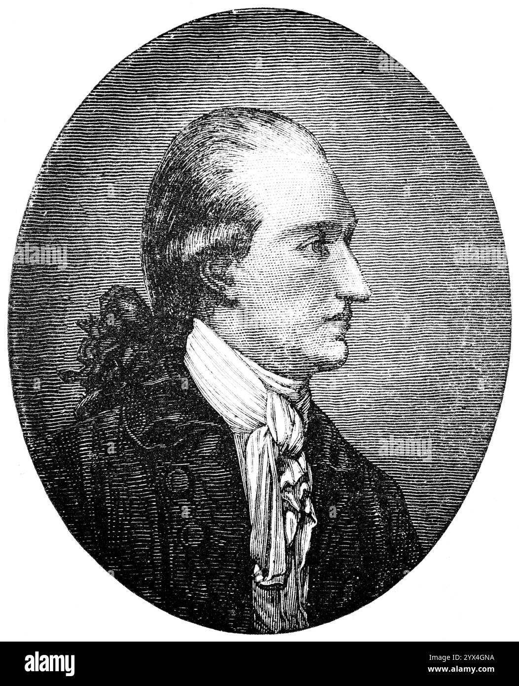 Johann Wolfgang von Goethe (1749 Frankfurt, 1832 Weimar) Porträt, bedeutender deutscher Dichter der Weltliteratur, Politiker und Naturforscher am Hofe Stockfoto
