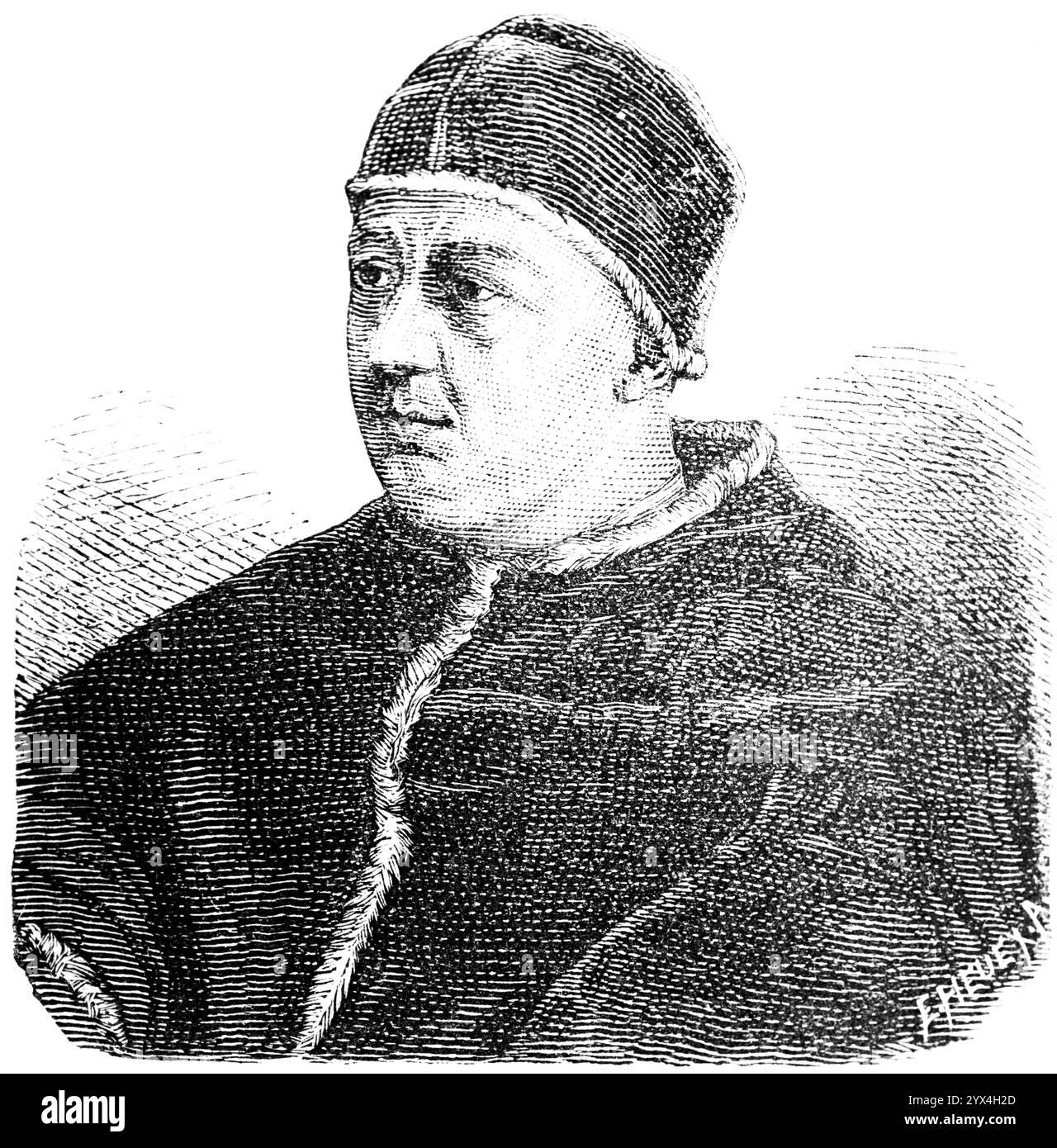 Römisch-katholischer Papst Leo X. (1475-1521), nach Raffael, geb. Medici, Porträt, Vatikan, historische Abbildung 1883 Stockfoto