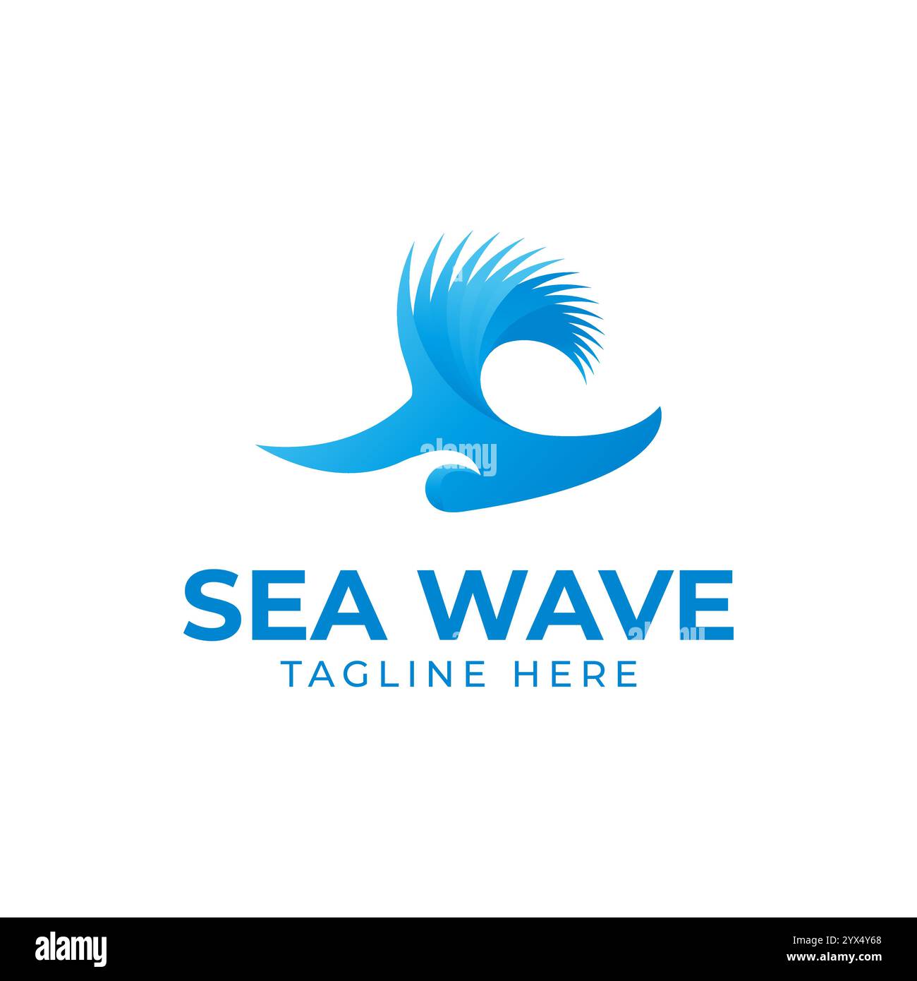 Sea Wave Logo Template Design Vektor-Symbol Stock Vektor
