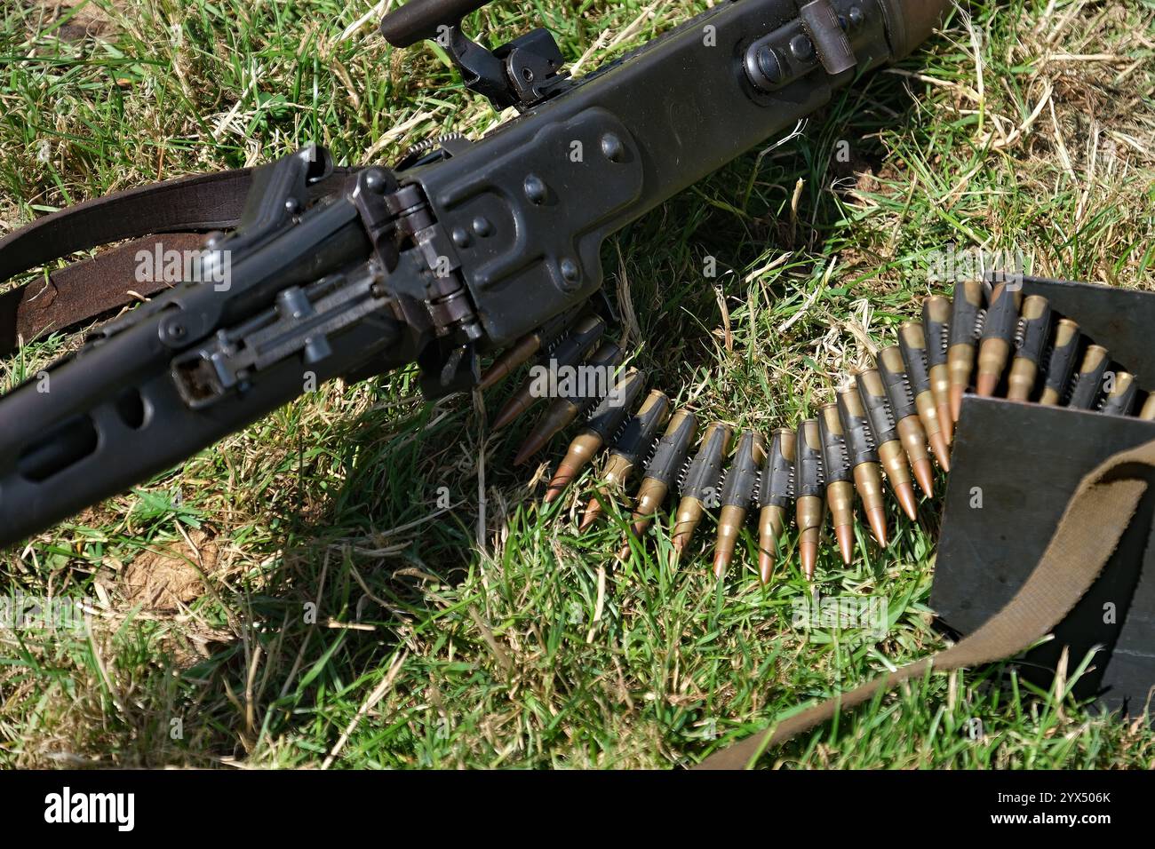 Das MG 42 ist ein luftgekühltes Mehrzweckmaschinengewehr, das von der Wehrmacht und der Waffen-SS eingesetzt wird Stockfoto