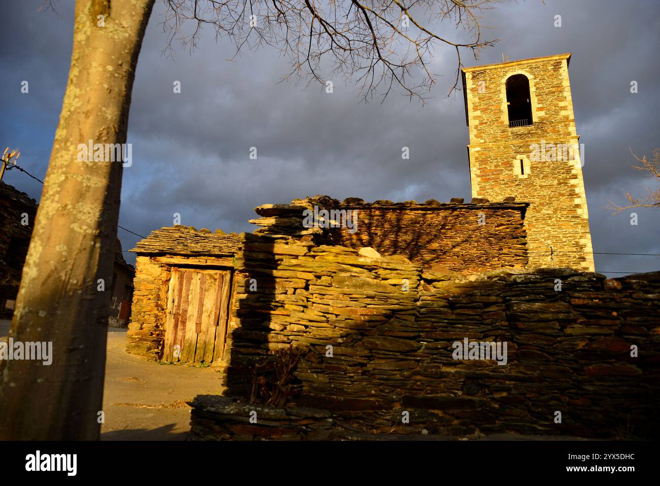 Kirche Santa Maria Magdalena, Campillo de Ranas, Guadalajara, Spanien Stockfoto