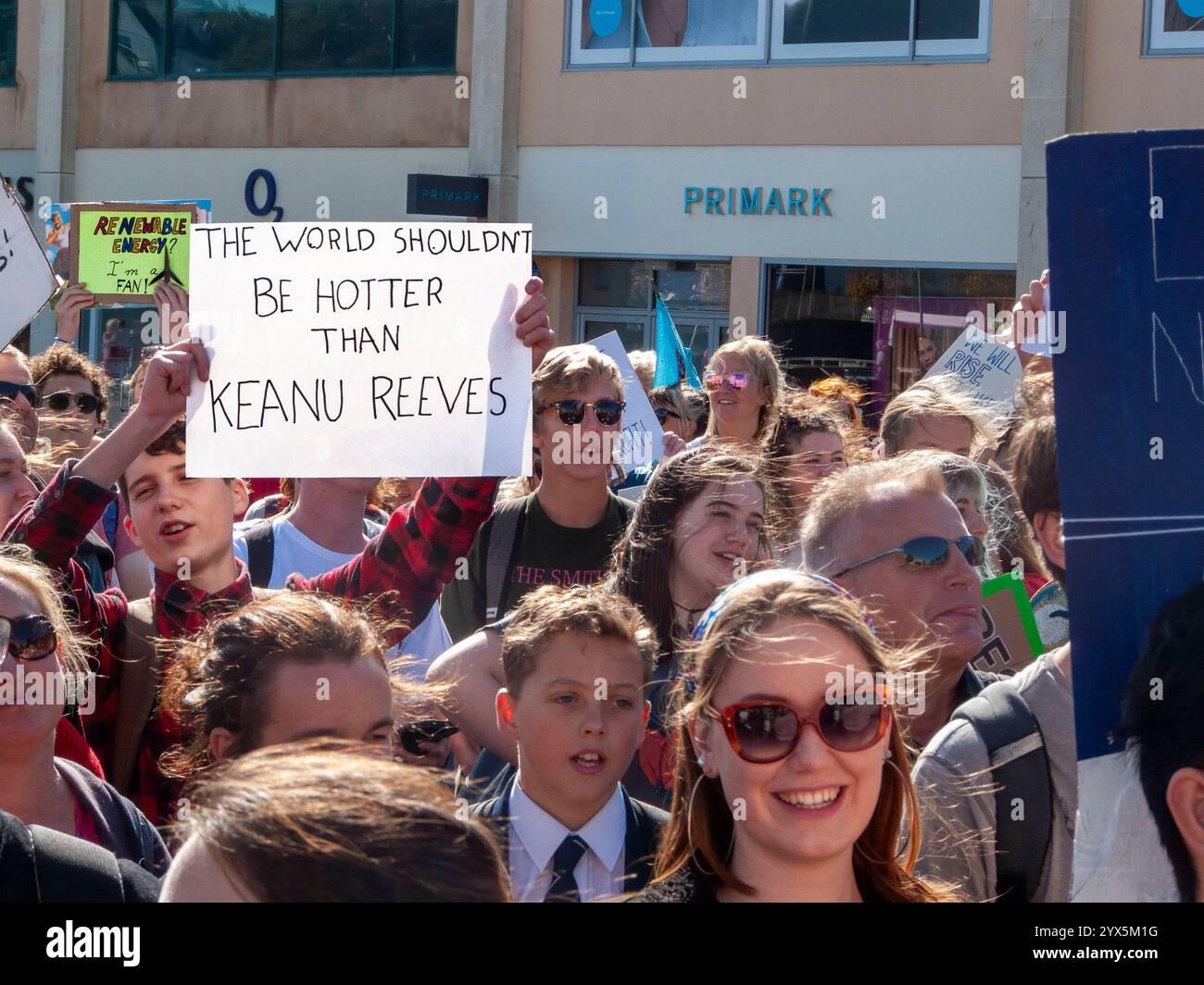 Fridays 4 Future Youth Climate march, Truro, Cornwall 2019. Stockfoto