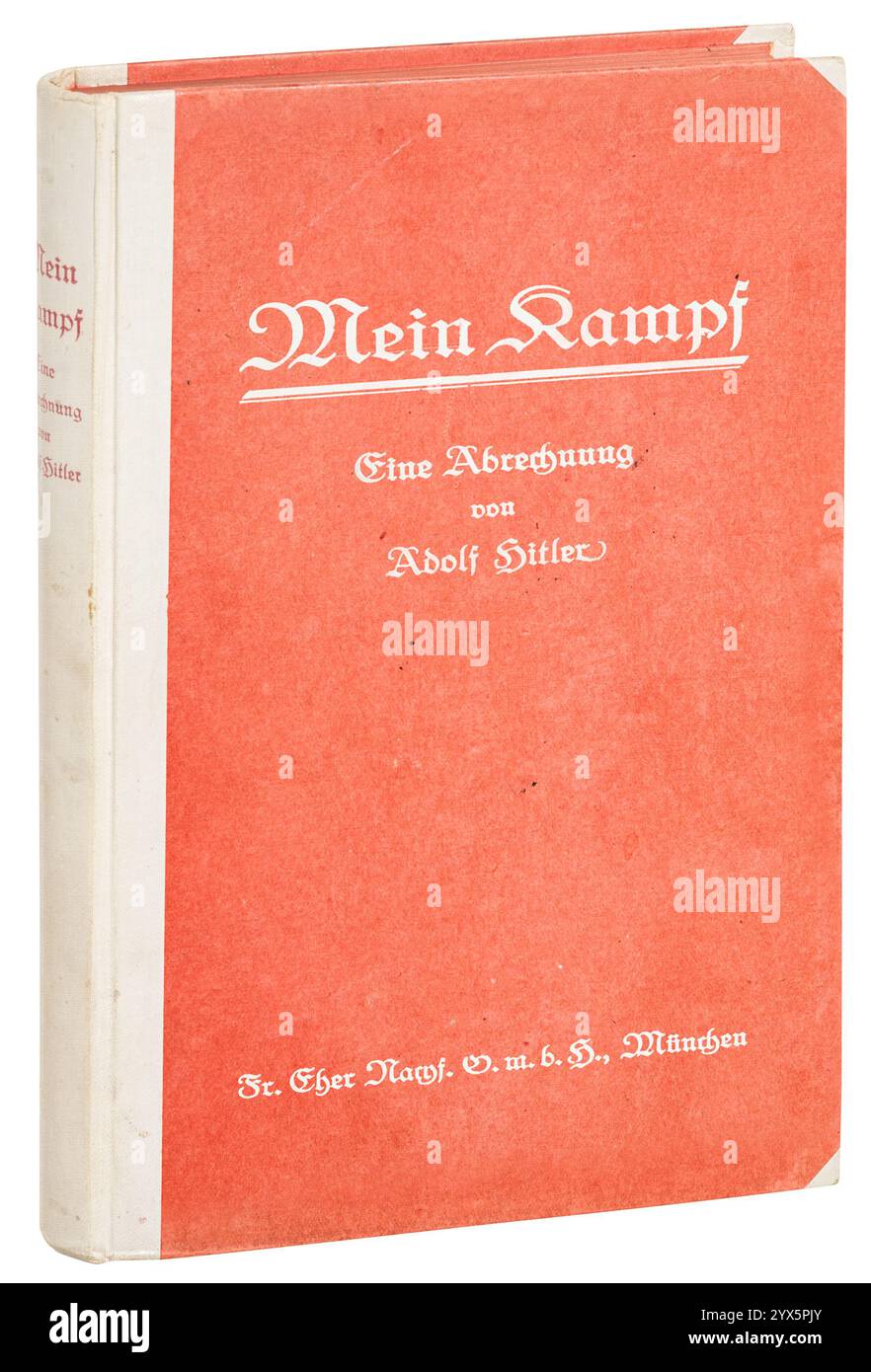 Erstausgabe des Buches mein Kampf von 1925 - ein historisch bedeutsames, ideologisch beeinflusstes Werk mit kontroversen Inhalten für die 100. An Stockfoto