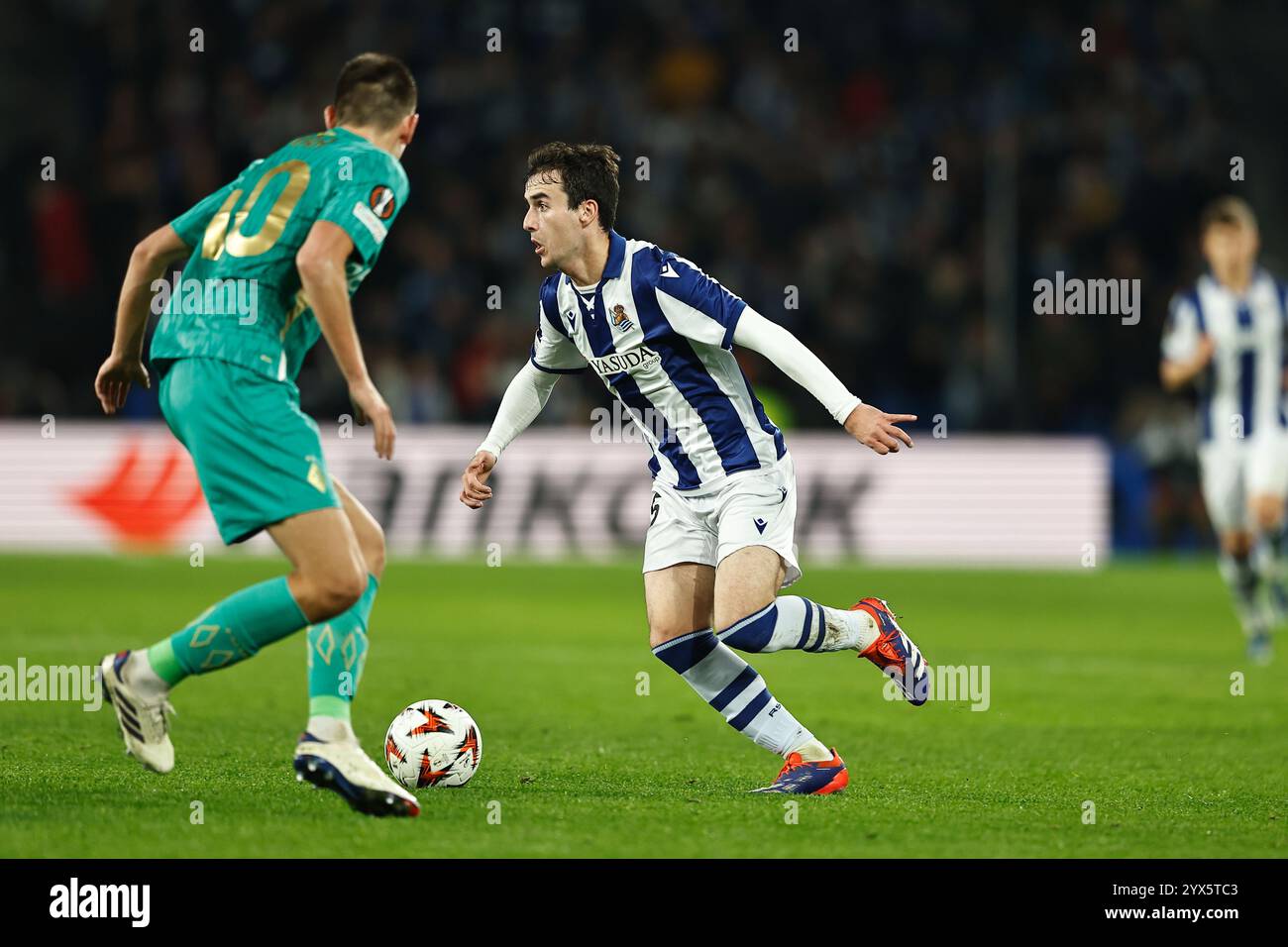 San Sebastian, Spanien. Dezember 2024. Jon Magunazelaia (Sociedad) Fußball/Fußball : Spieltag 6 der Ligaperiode der UEFA Europa League zwischen Real Sociedad 3-0 FC Dynamo Kiew in der reale Arena in San Sebastian, Spanien . Quelle: Mutsu Kawamori/AFLO/Alamy Live News Stockfoto