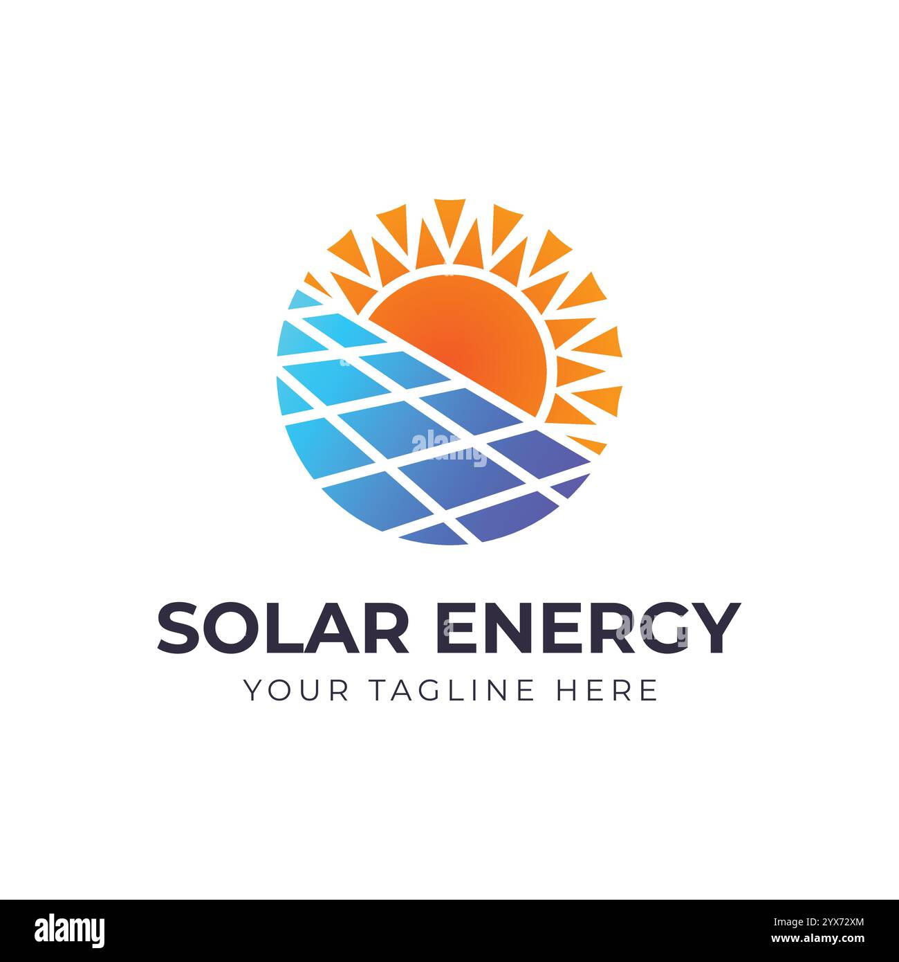 Solar Energy Logo entwirft Vektor, Sun Power Logo Stock Vektor