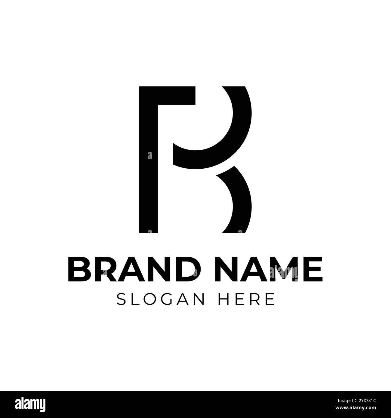 Design-Konzept mit Letter RK-Monogramm Stock Vektor