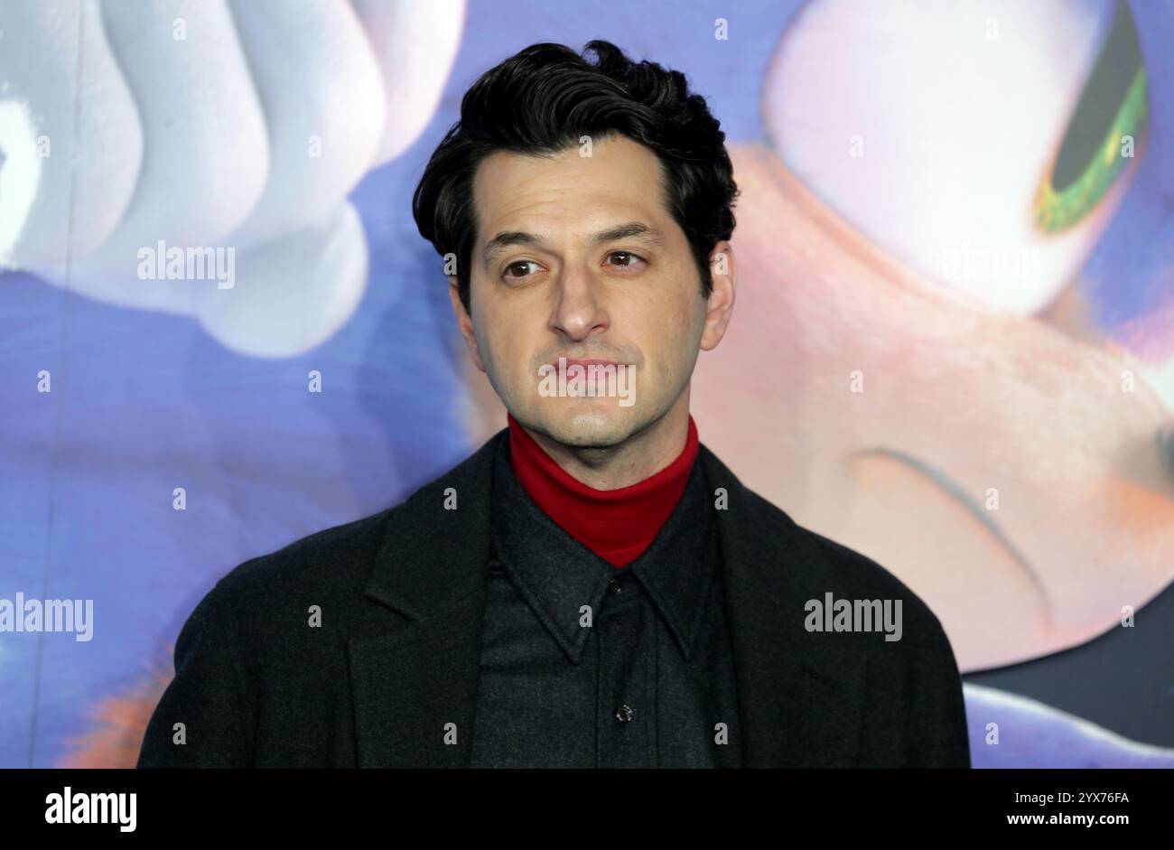 Ben Schwartz nimmt an der britischen Premiere „Sonic the Hedgehog 3“ auf dem Cineworld Leicester Square in London Teil. Stockfoto