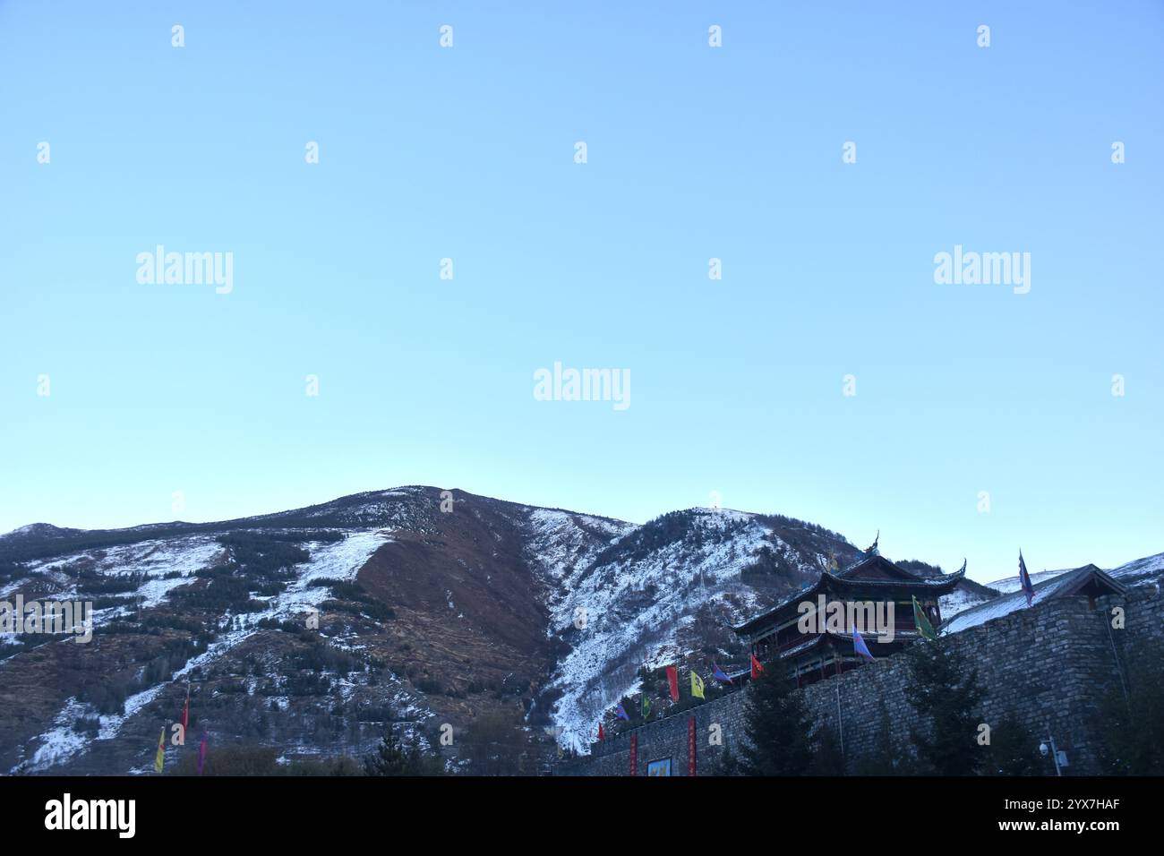 Songpan altes Stadtdenkmal der Königin Wnchng und des Königs Srong Btsan Sgam po von Tibet Stockfoto