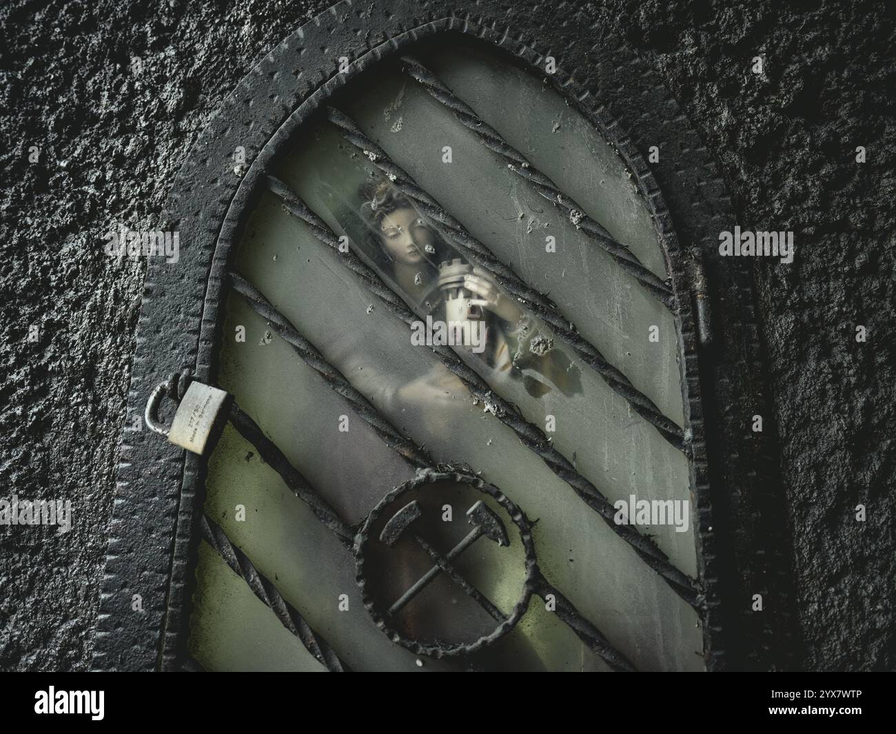 St. Barbara Nische, Tunneleingang in Los H41, Zenzendorf, Tirol, Österreich, Europa Stockfoto