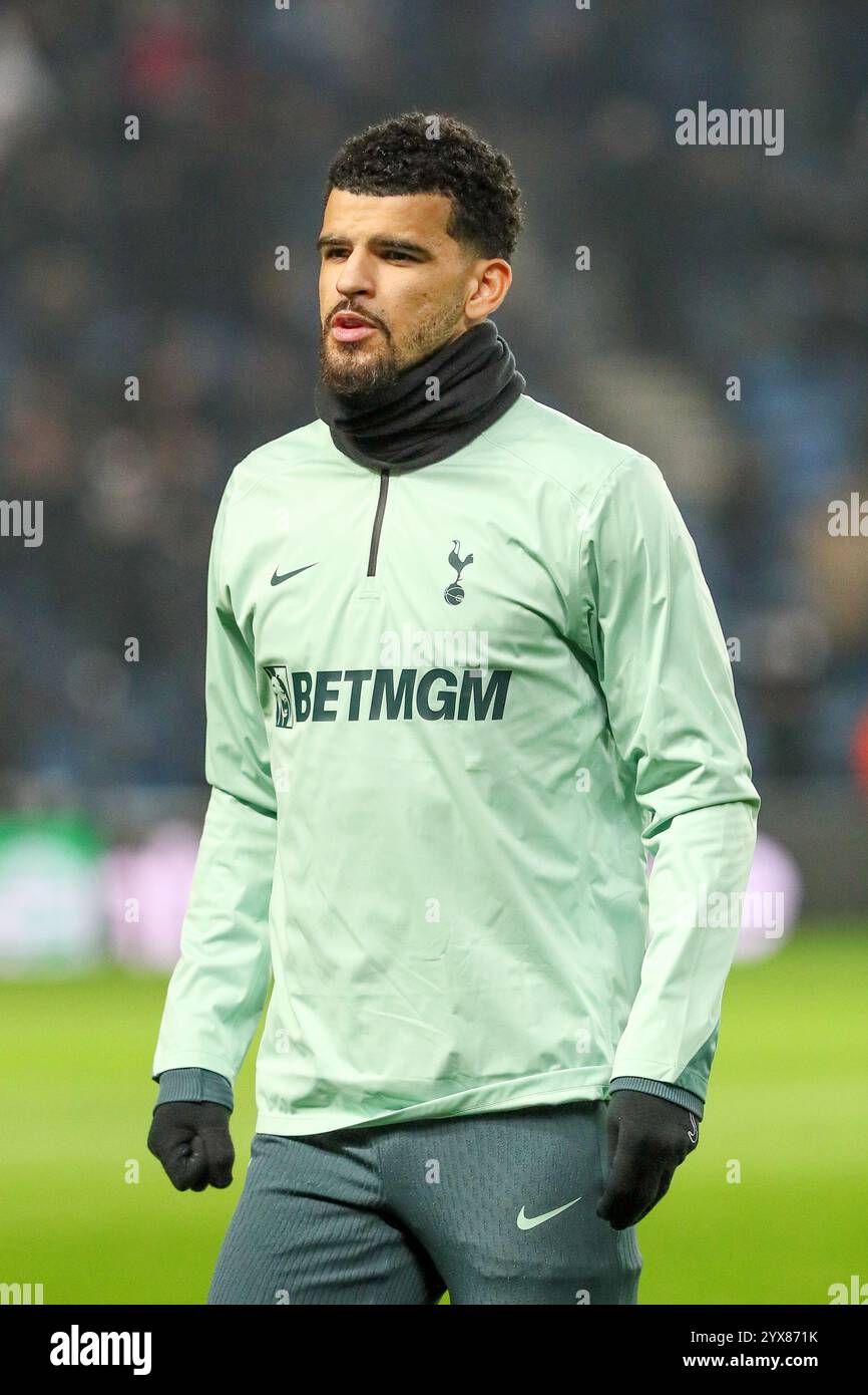 DOMINIC SOLANKE, professioneller Fußballspieler, spielt für Tottenham Hotspur. Bild, das während einer Vorbereitungs- und Aufwärmsitzung aufgenommen wurde. Stockfoto