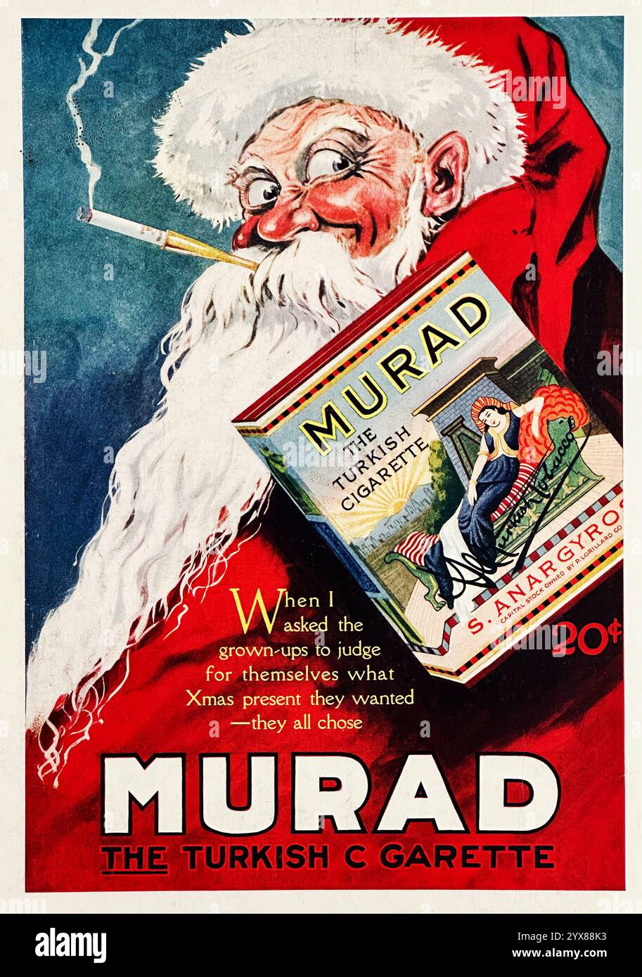 1919 Murad Zigaretten Ad Stockfoto