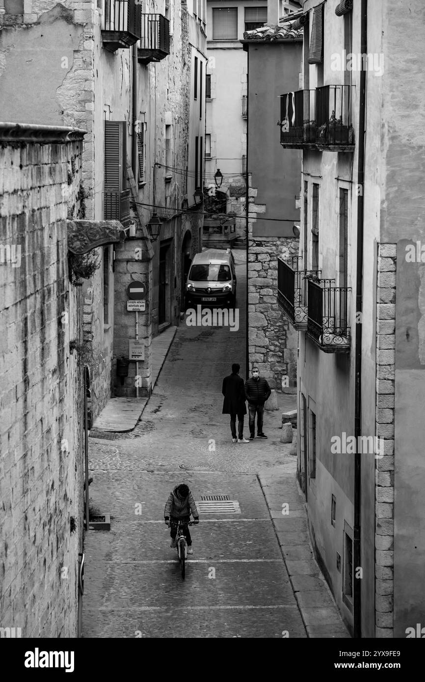 Girona, Katalonien, Spanien - 12. Februar 2022: Das Kloster St. Joseph, Sant Josep auf Katalanisch, ist ein Kulturgut in Girona, Katalonien, Spanien. Stockfoto