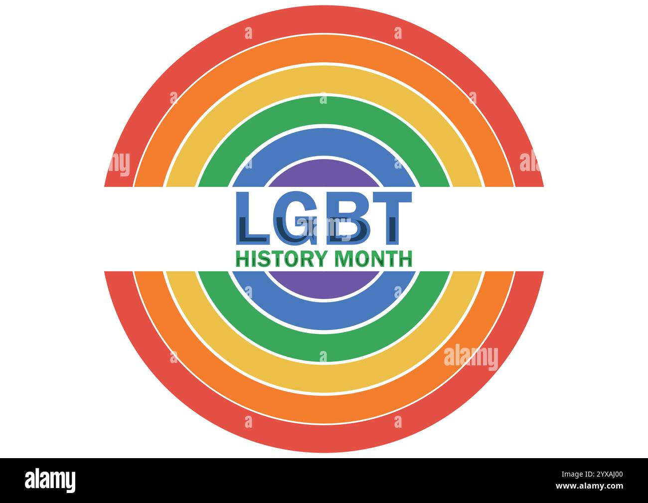 LGBT-Geschichte Monat Vektor-Illustration. Urlaubskonzept. Vorlage für Hintergrund, Banner, Karte, Poster mit Textbeschriftung. Stock Vektor