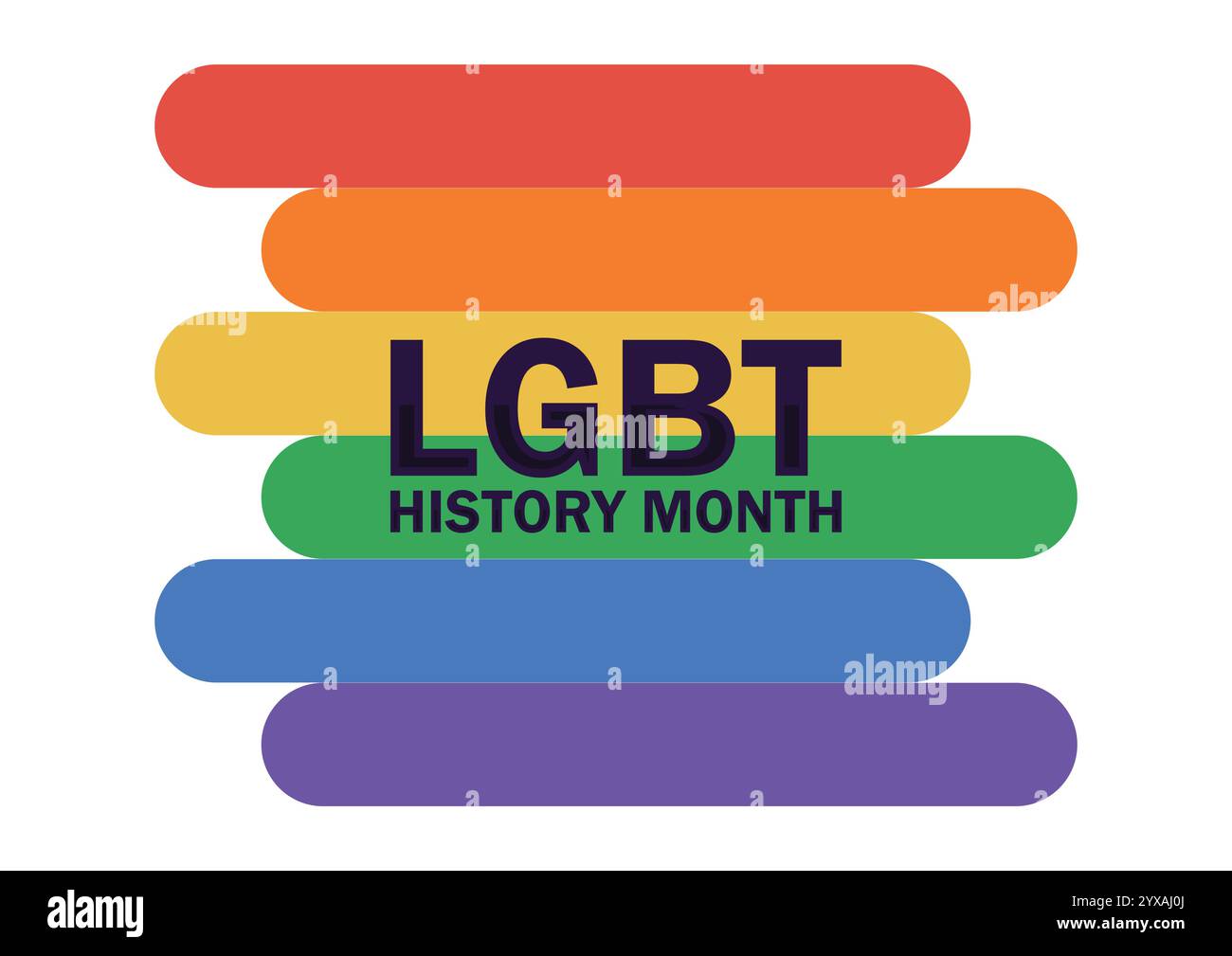 LGBT-Geschichte Monat Vektor-Illustration. Geeignet für Grußkarten, Poster und Banner. Stock Vektor